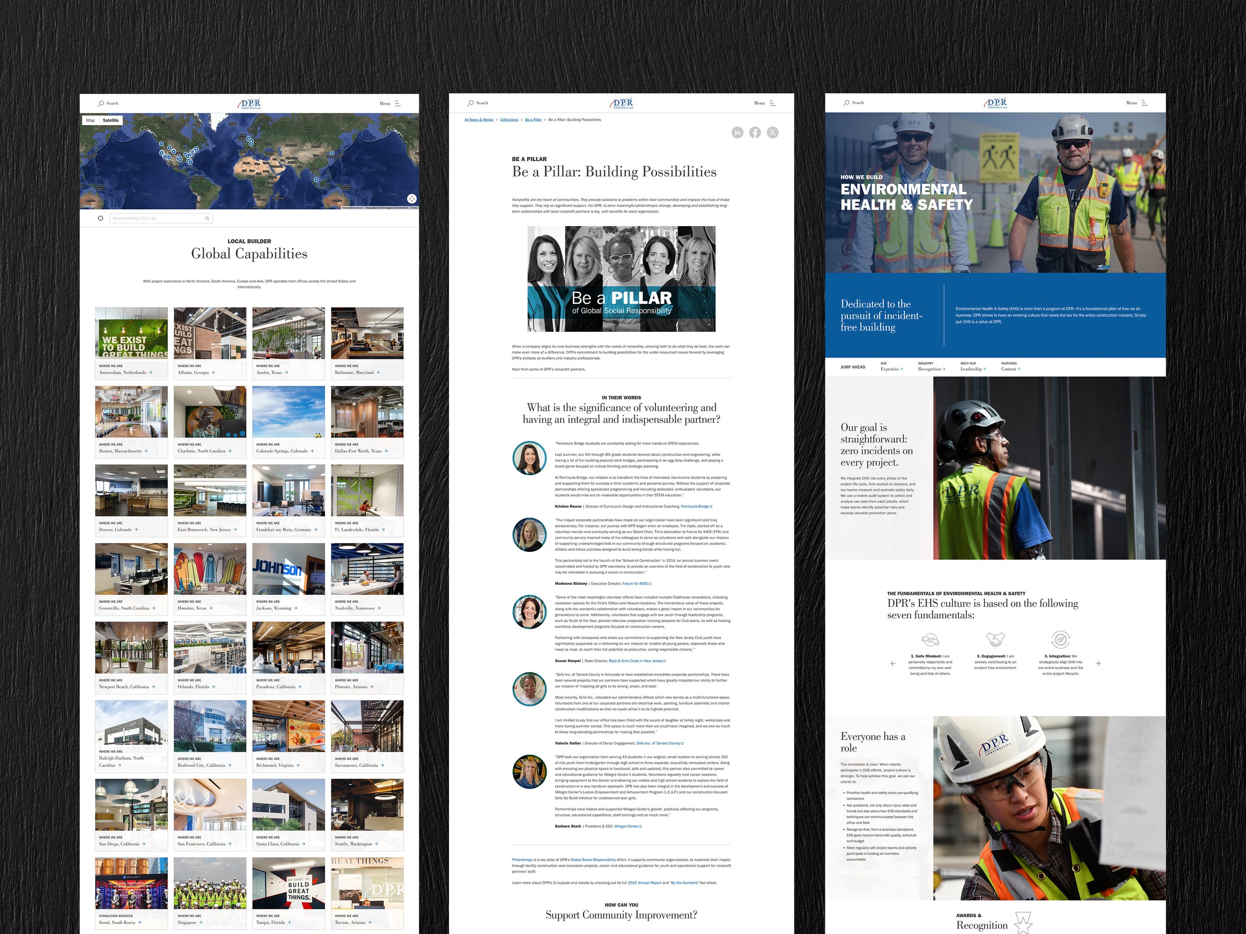 The site design puts imagery front and center, while balancing story pages with long form content.