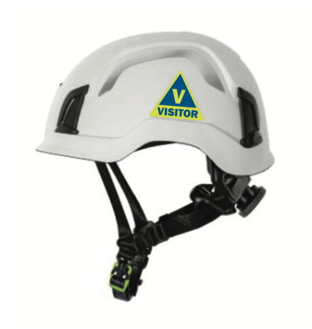 Visitor helmet sticker