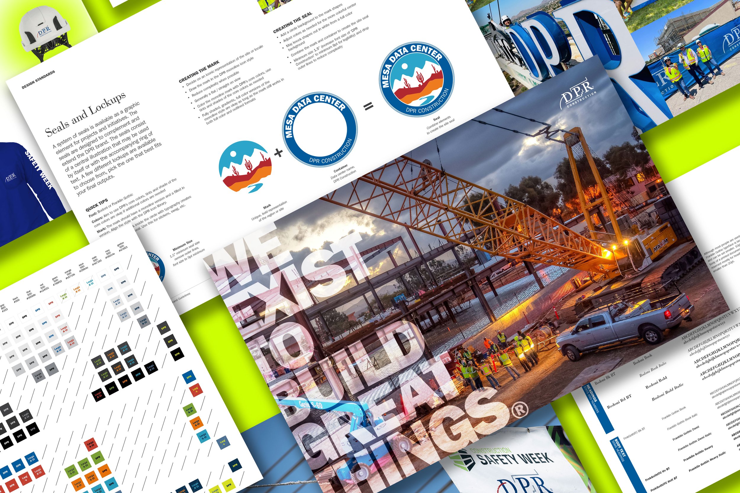Pages from the brand guide.