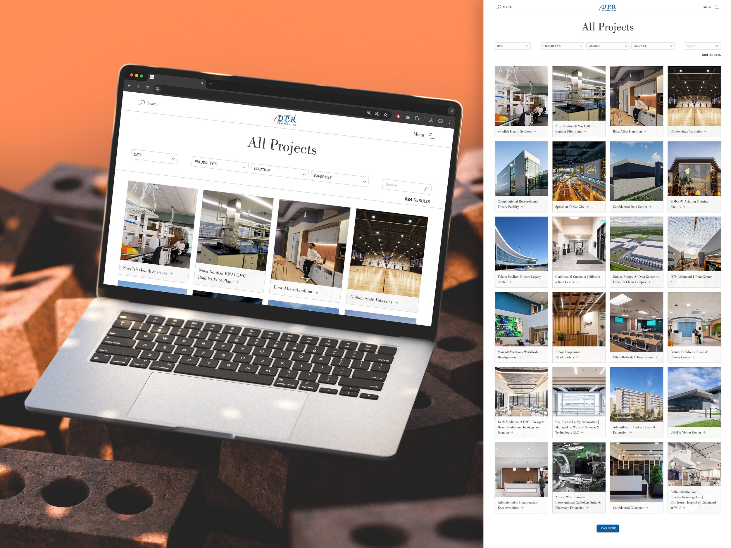 Filters and pagination were introduced to handle over 800 project listings.