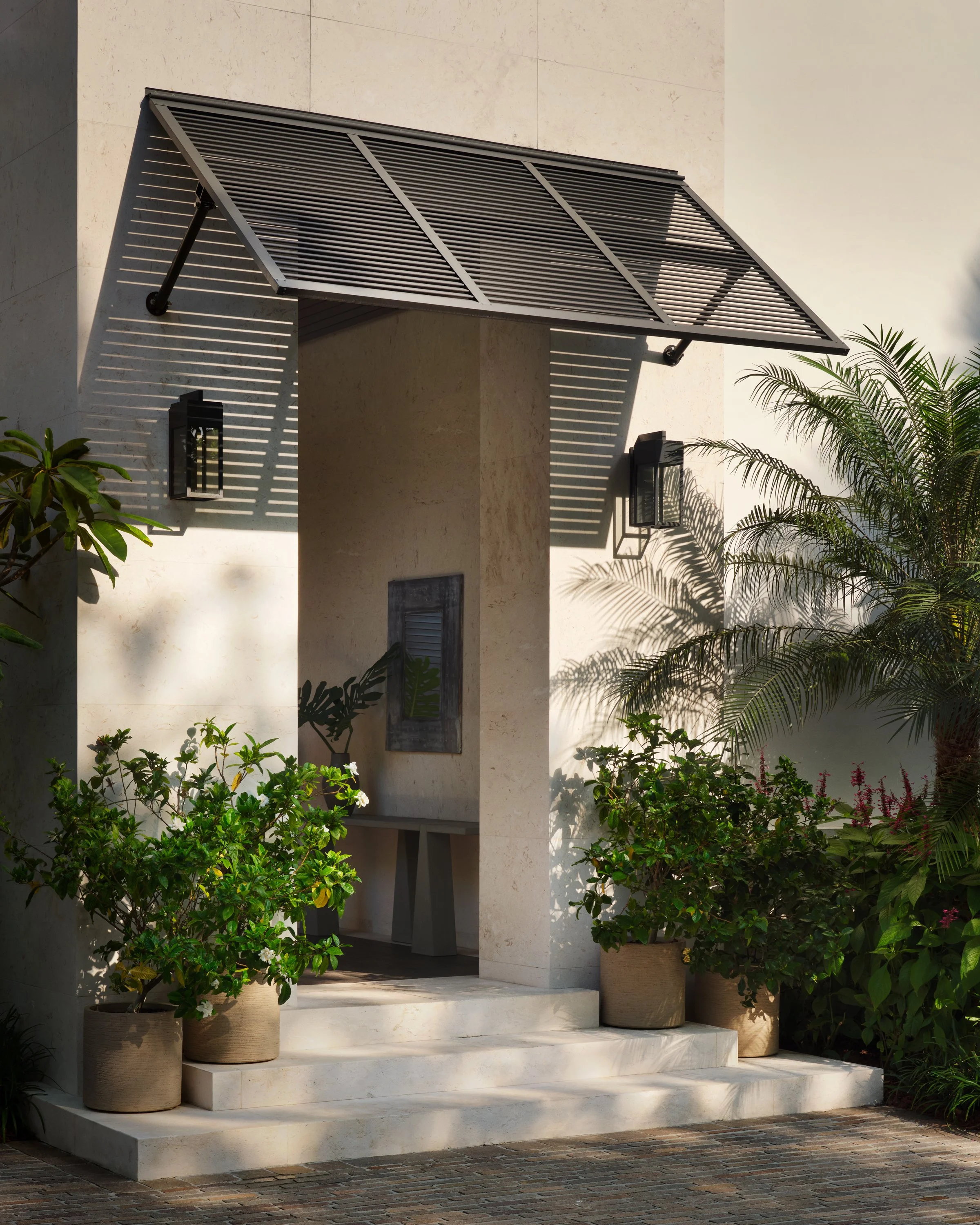 Entrance of the residence.