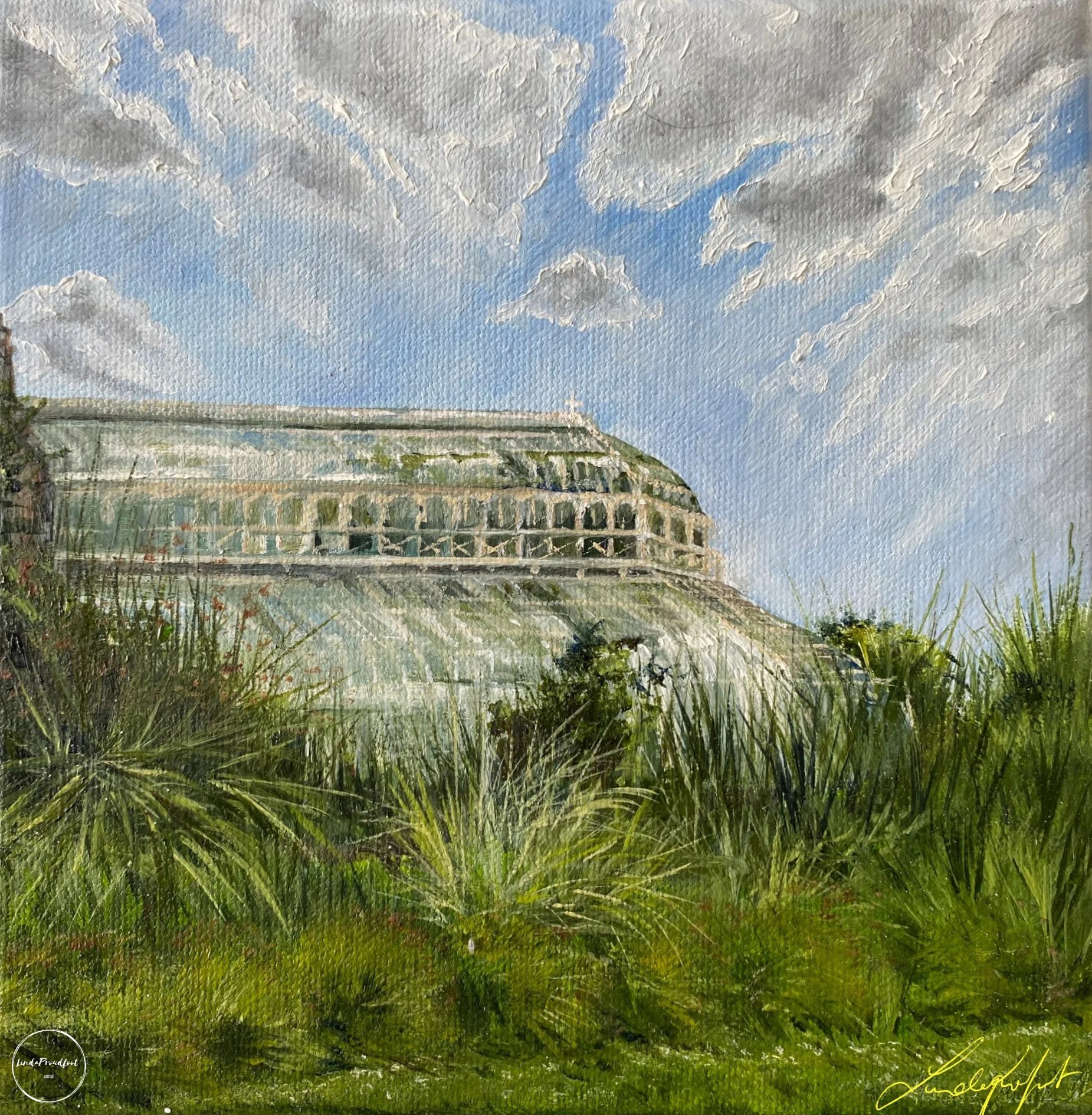 "Botantical Gardens ,Glass House" 26x26cm