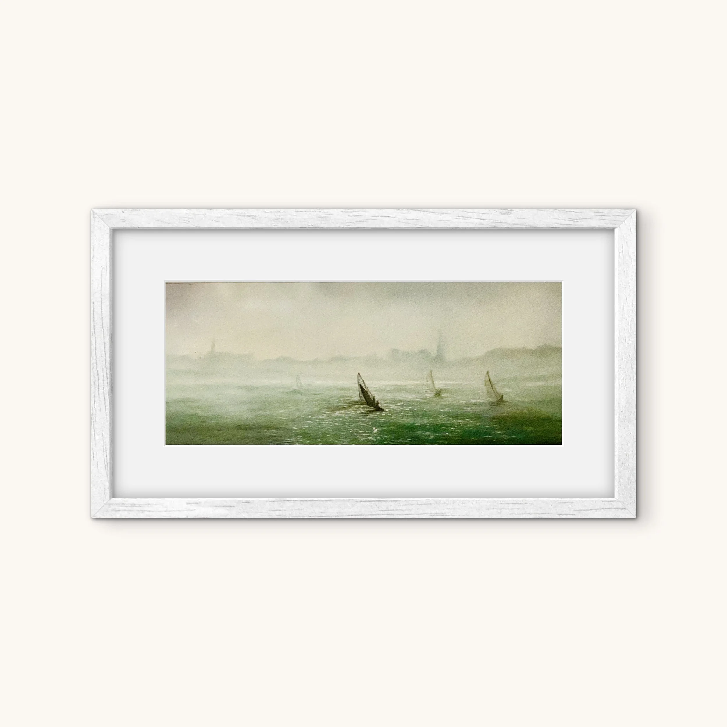"Great day for sailing" Framed Fine art Print. Two sizes available.