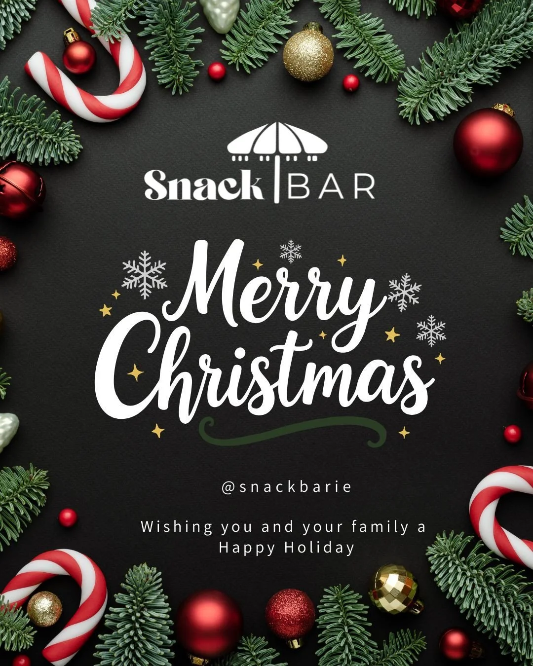 Merry Christmas from our SnackBarie family to yours 🎄💛
Wishing you a season filled with sweet moments, laughter, and good company. Thank you for letting us be part of your celebrations this year! ✨

#SnackBarIE #SnackBarie #MerryChristmas #HappyHol