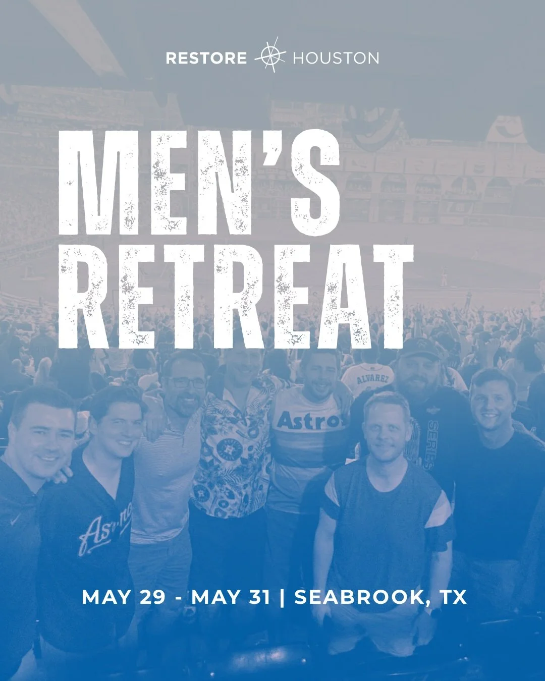 Restore Houston men’s retreat weekend in Seabrook Texas focused on rest, friendship, and spiritual growth.