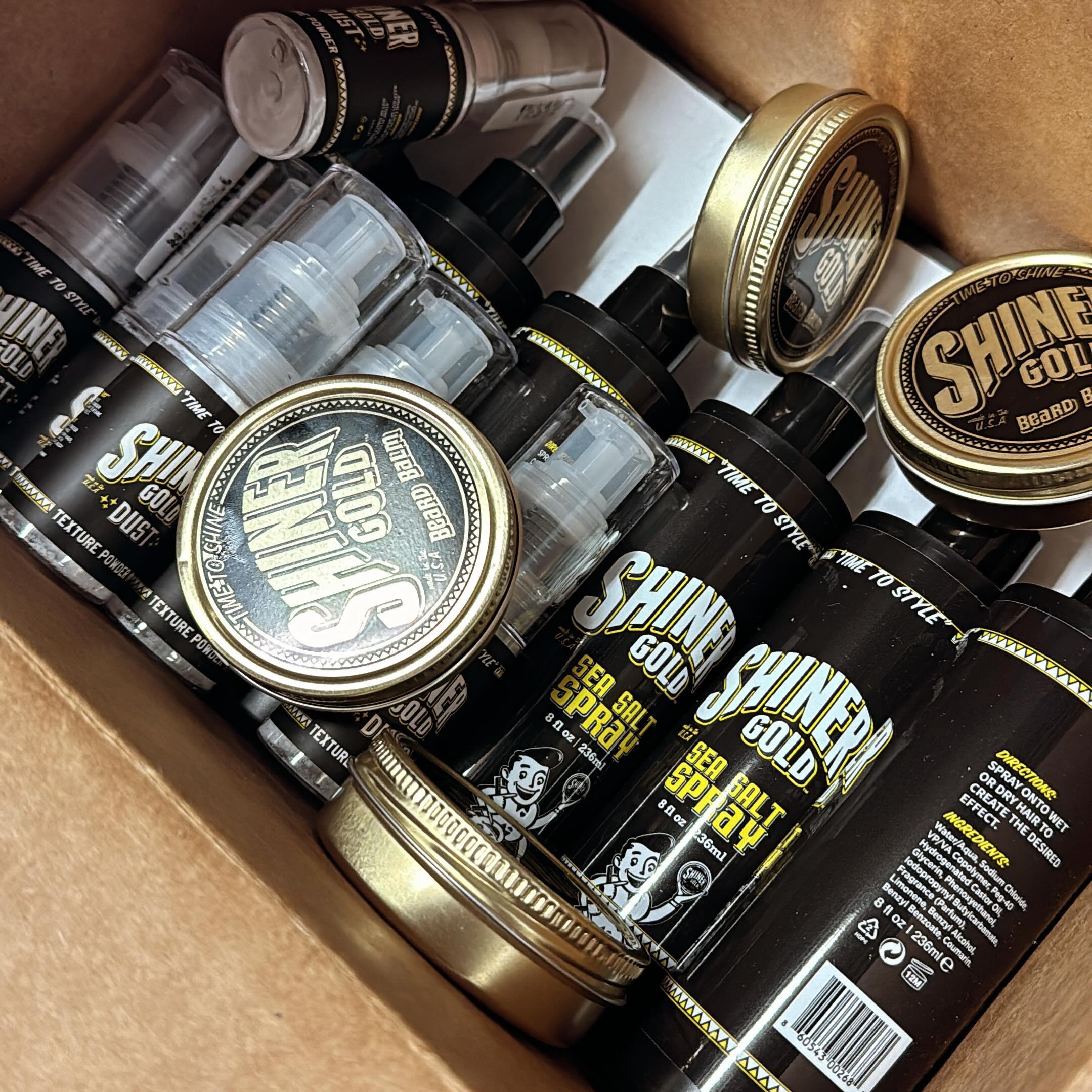 So many new things are arriving!! 🥰 @shinergoldpomade #barbershop #haircutgarage #new #shopsmall