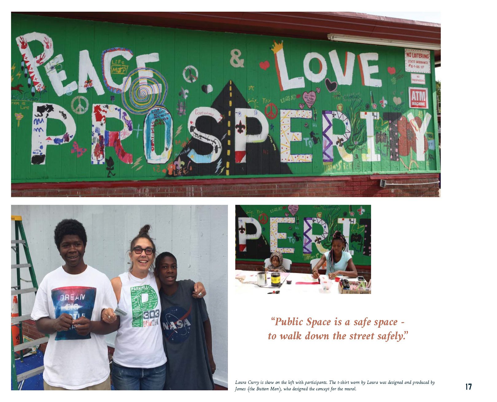 Neighborhood students helped prepare the wall surface for the upcoming event. The engagement process fosters ownership and agency.