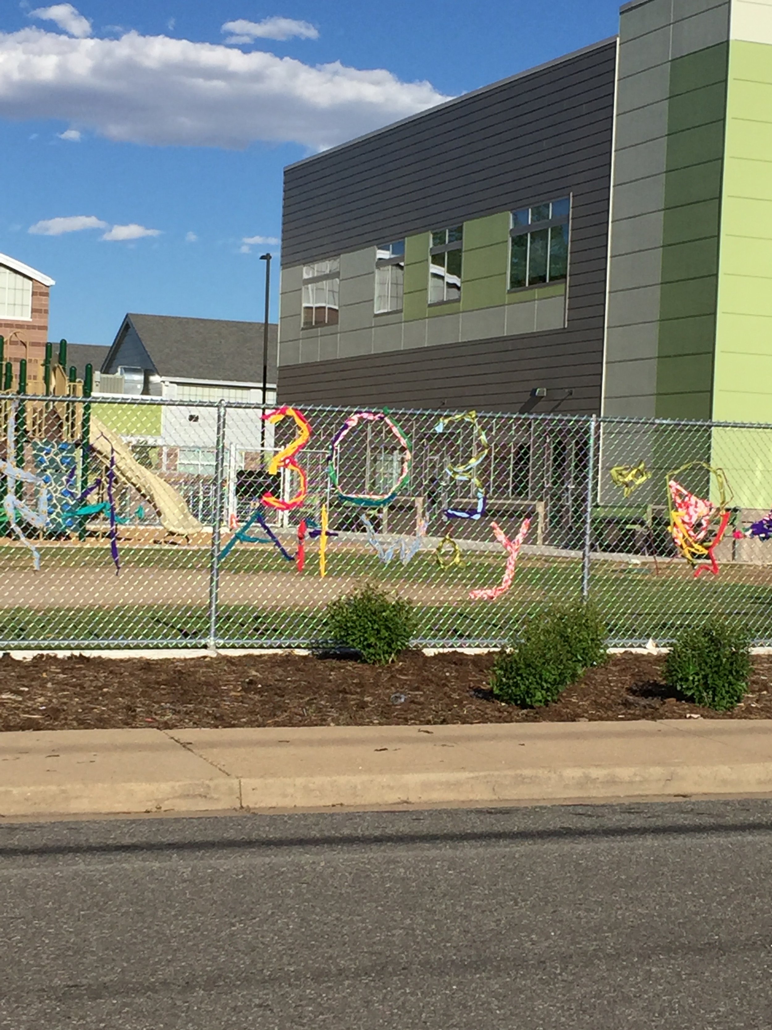 Elementary school fence project including the proposed project name.