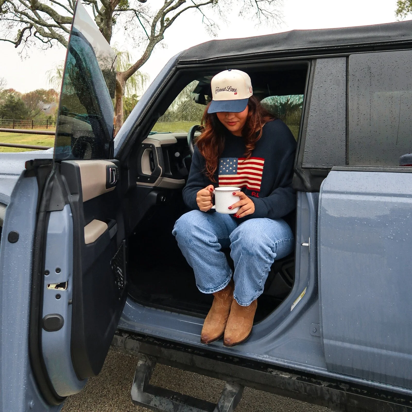 Navy Classic Script Trucker Hat