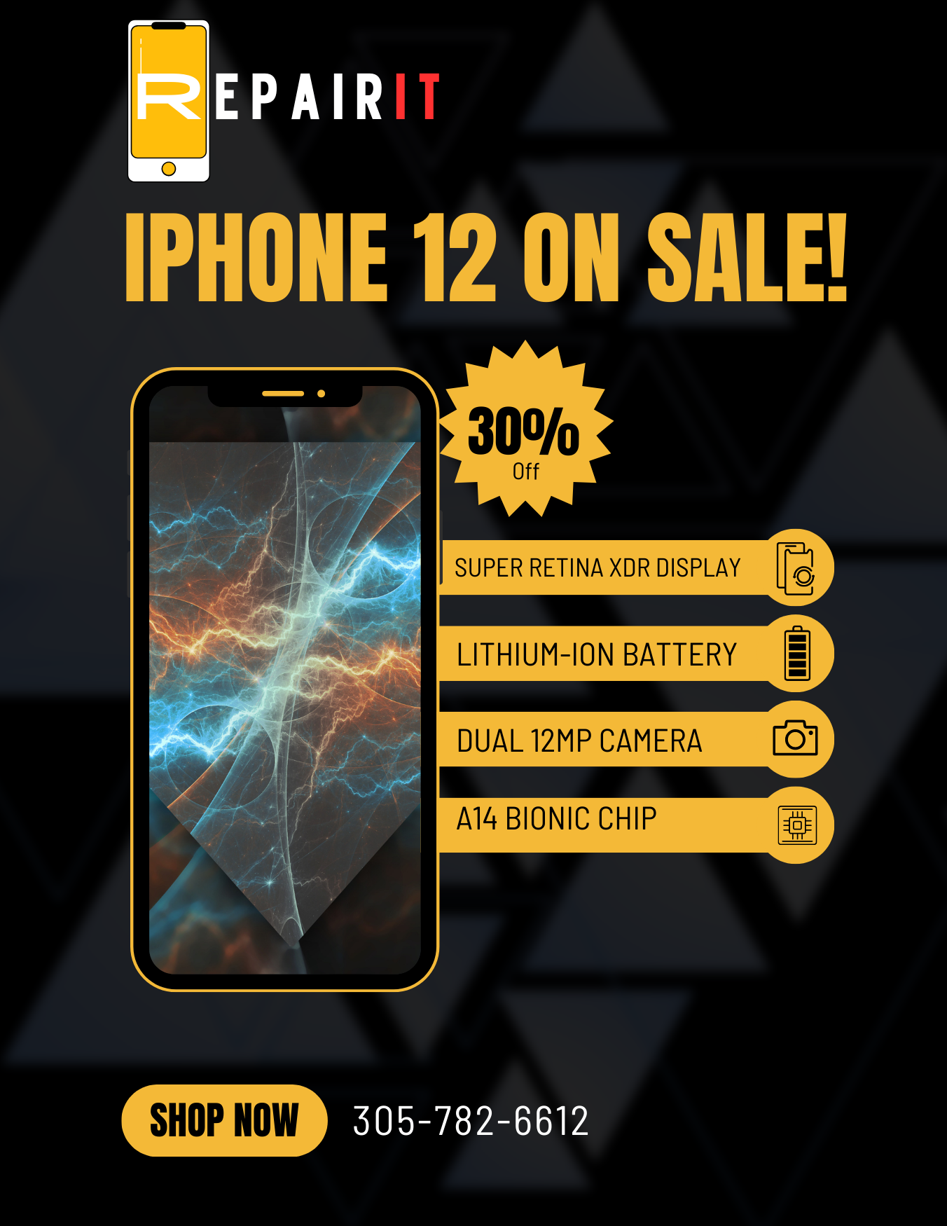 Orange and Black Modern New Collection Smartphone Flyer.png