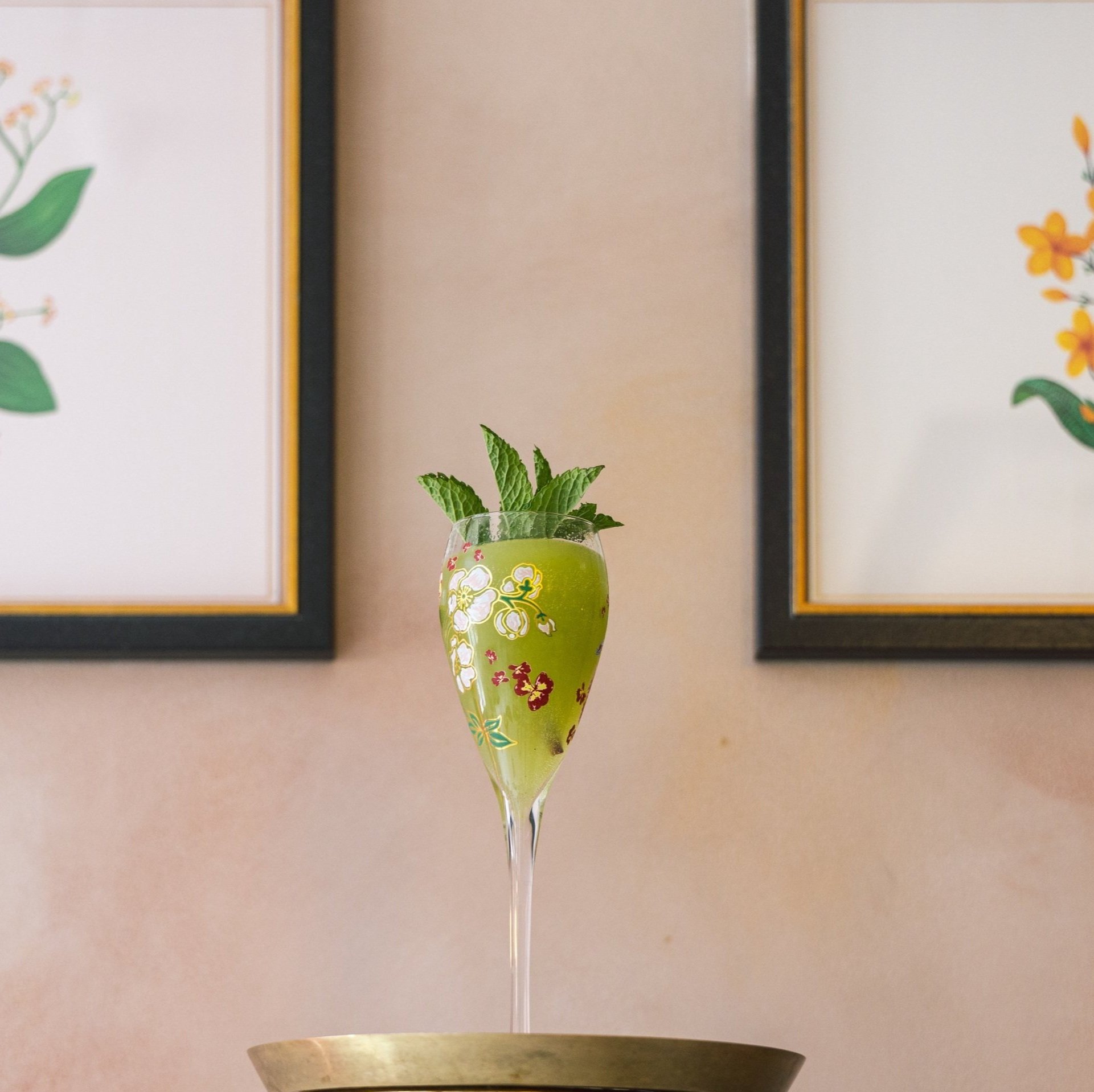 Fresh craft cocktail with mint