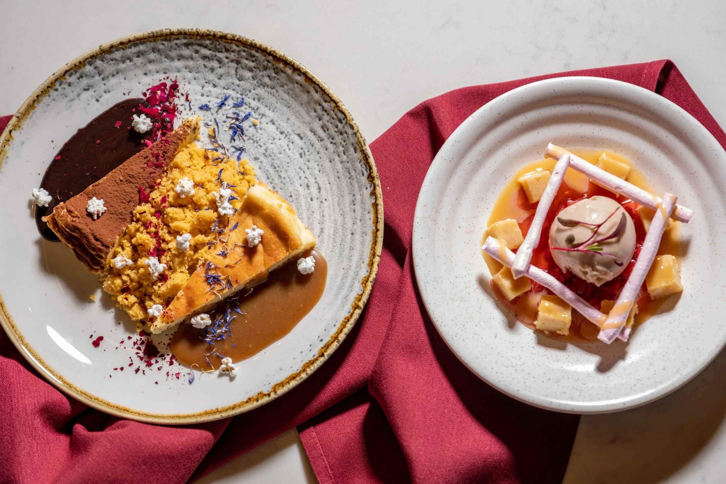 Desserts made by pastry chef, Yash Kishinchand