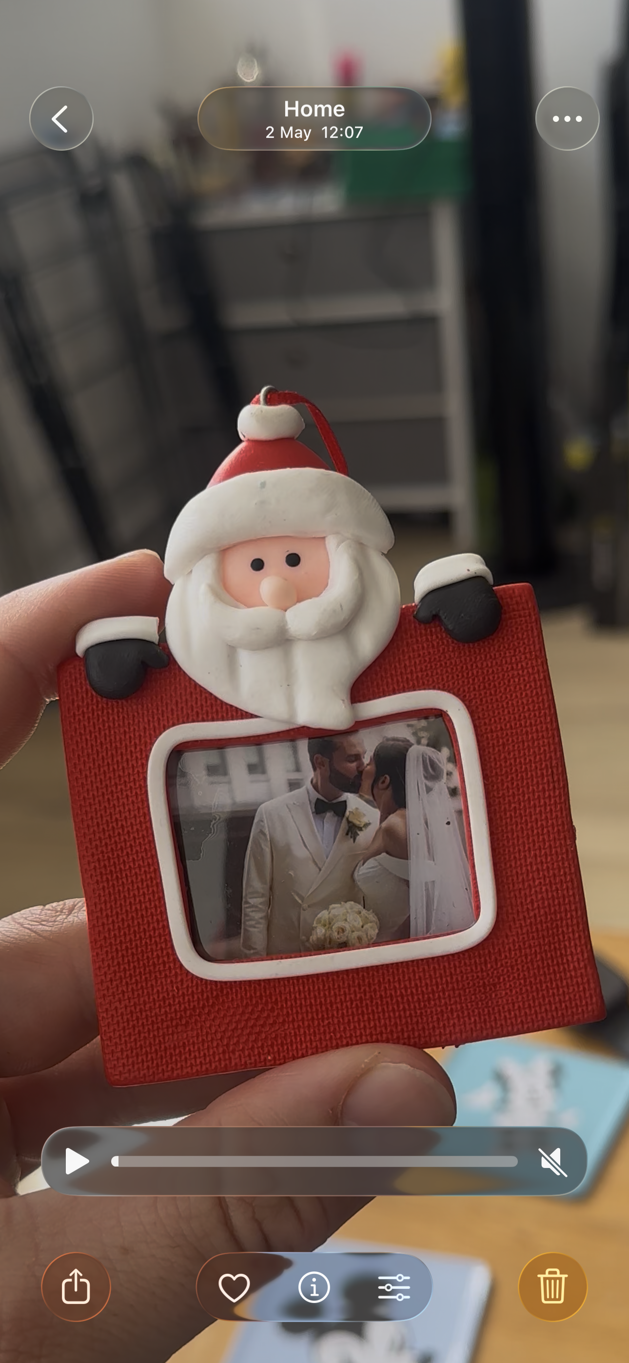 Image Santa Christmas Tree Ornament 45 x 35mm