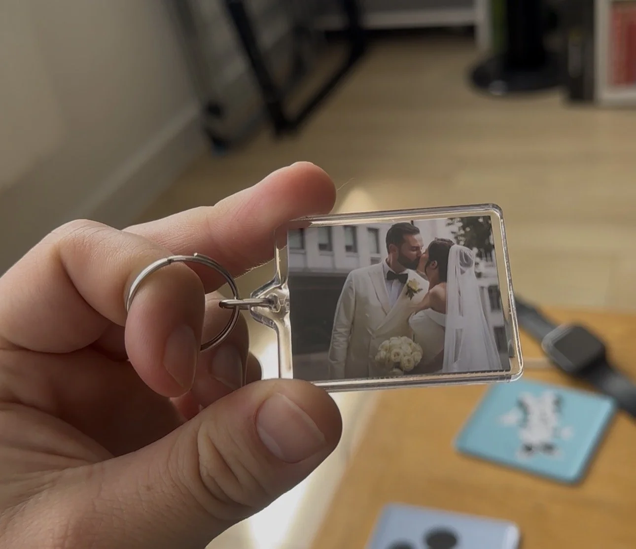 Image Key ring 45 mm by 35mm acrylic