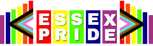 Colorful Pride-themed banner with the words 'SEX SEXY PRIDE' in bold, multicolored letters.