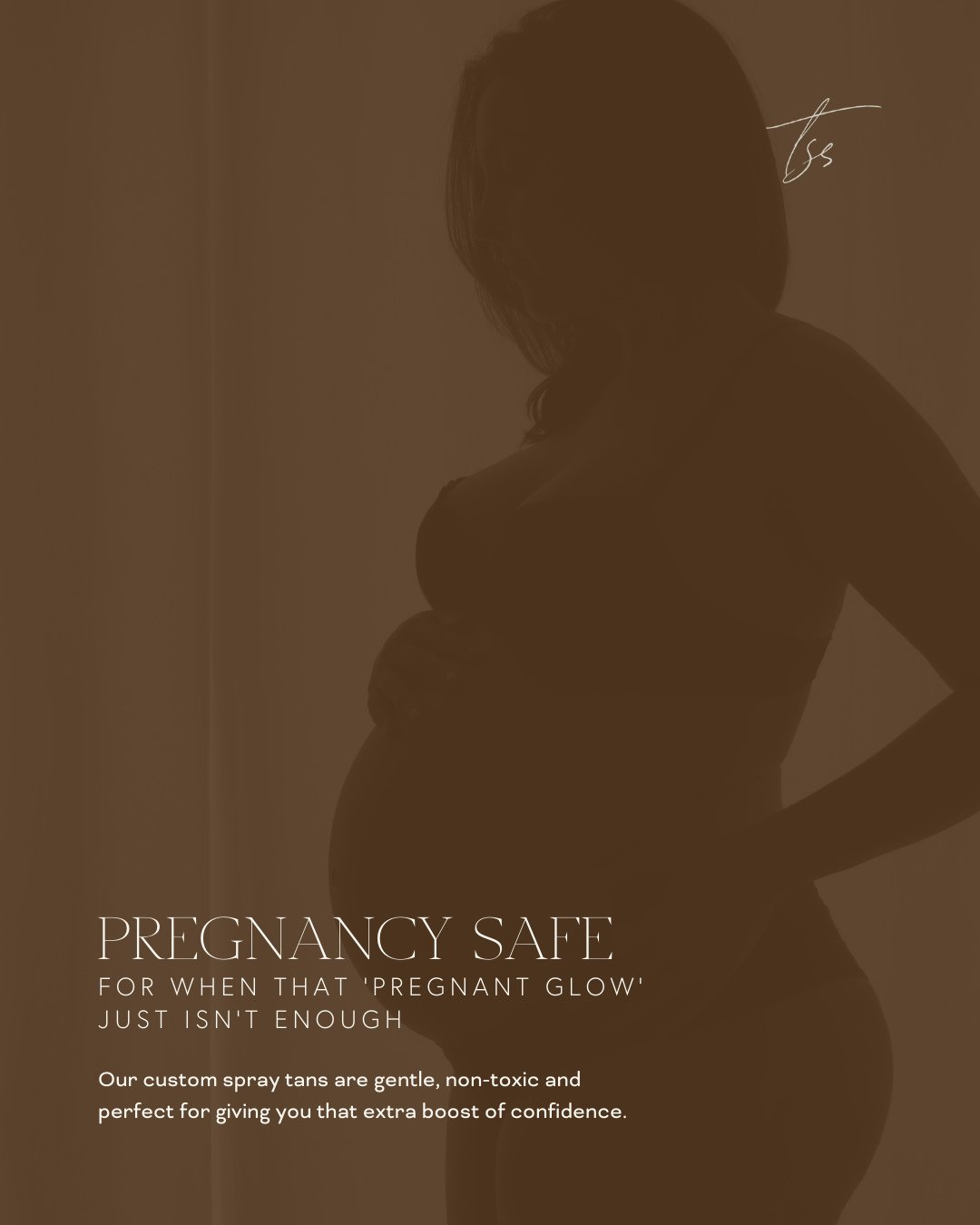 Because sometimes, that &ldquo;pregnancy glow&rdquo; needs a little boost ✨⁠
⁠
Our pregnancy safe spray tans are perfect for those moments you want to feel extra radiant, your baby shower, maternity shoot, gender reveal or just a little self care.⁠
⁠