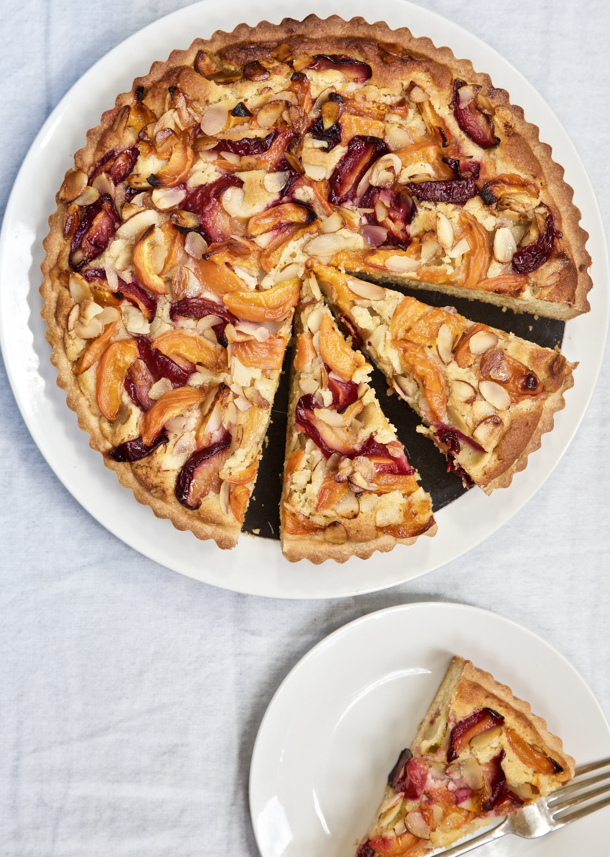 Apricot and Plum Almond Tart
