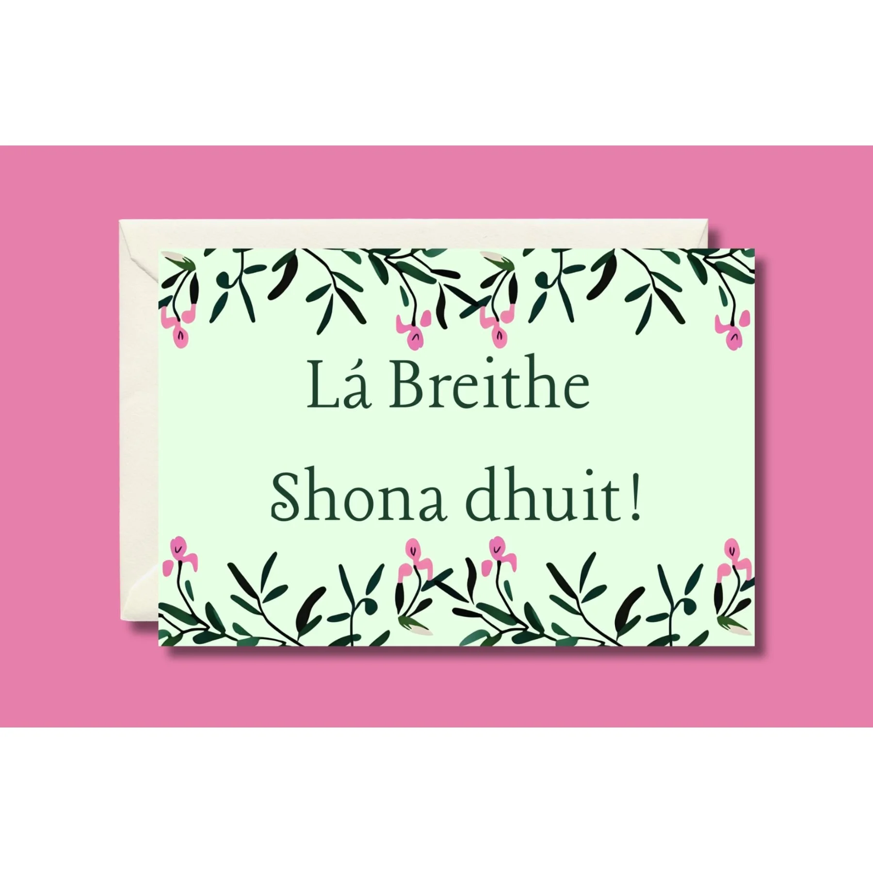 Gaelic Happy Birthday Card