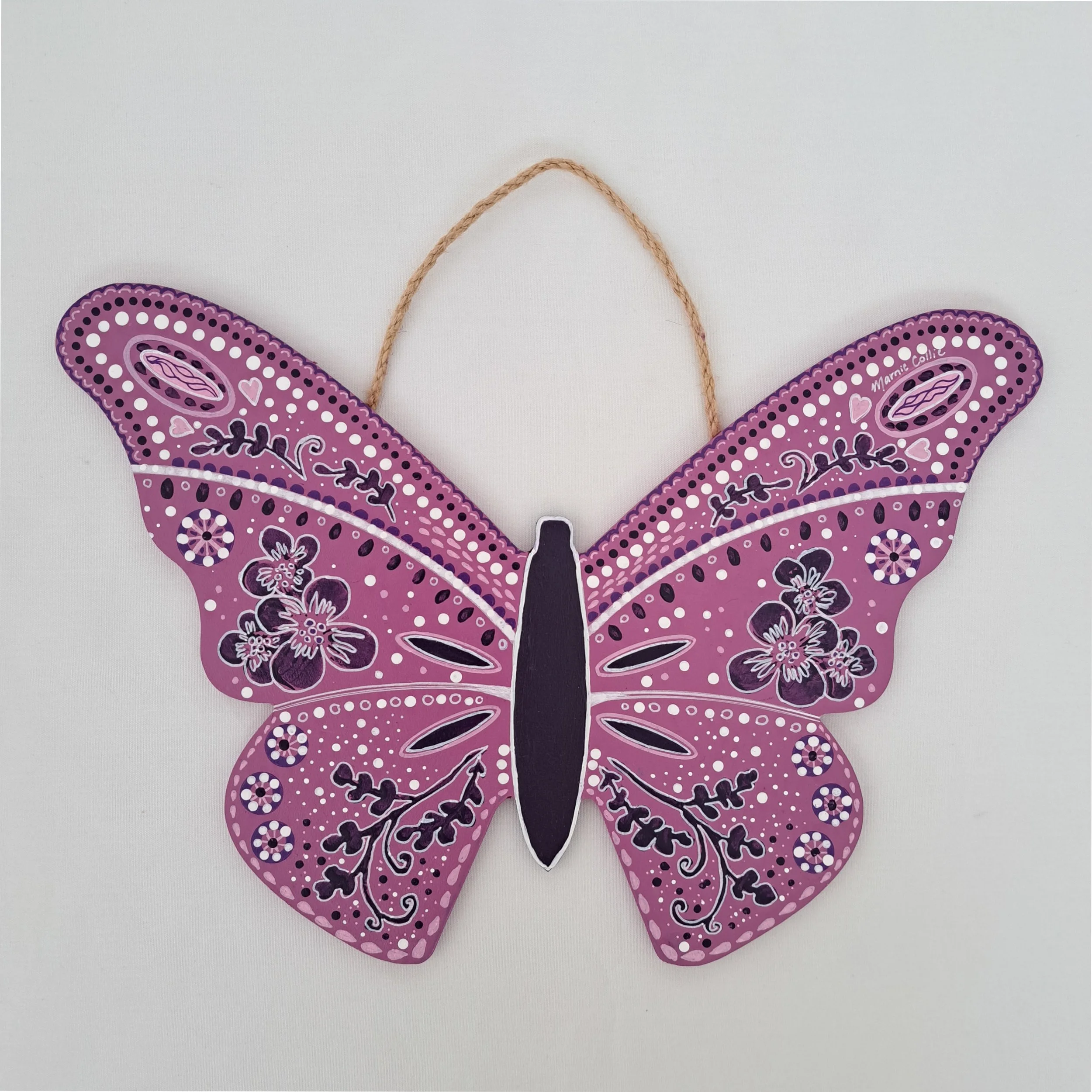 Hand-painted Butterfly wall hanging 