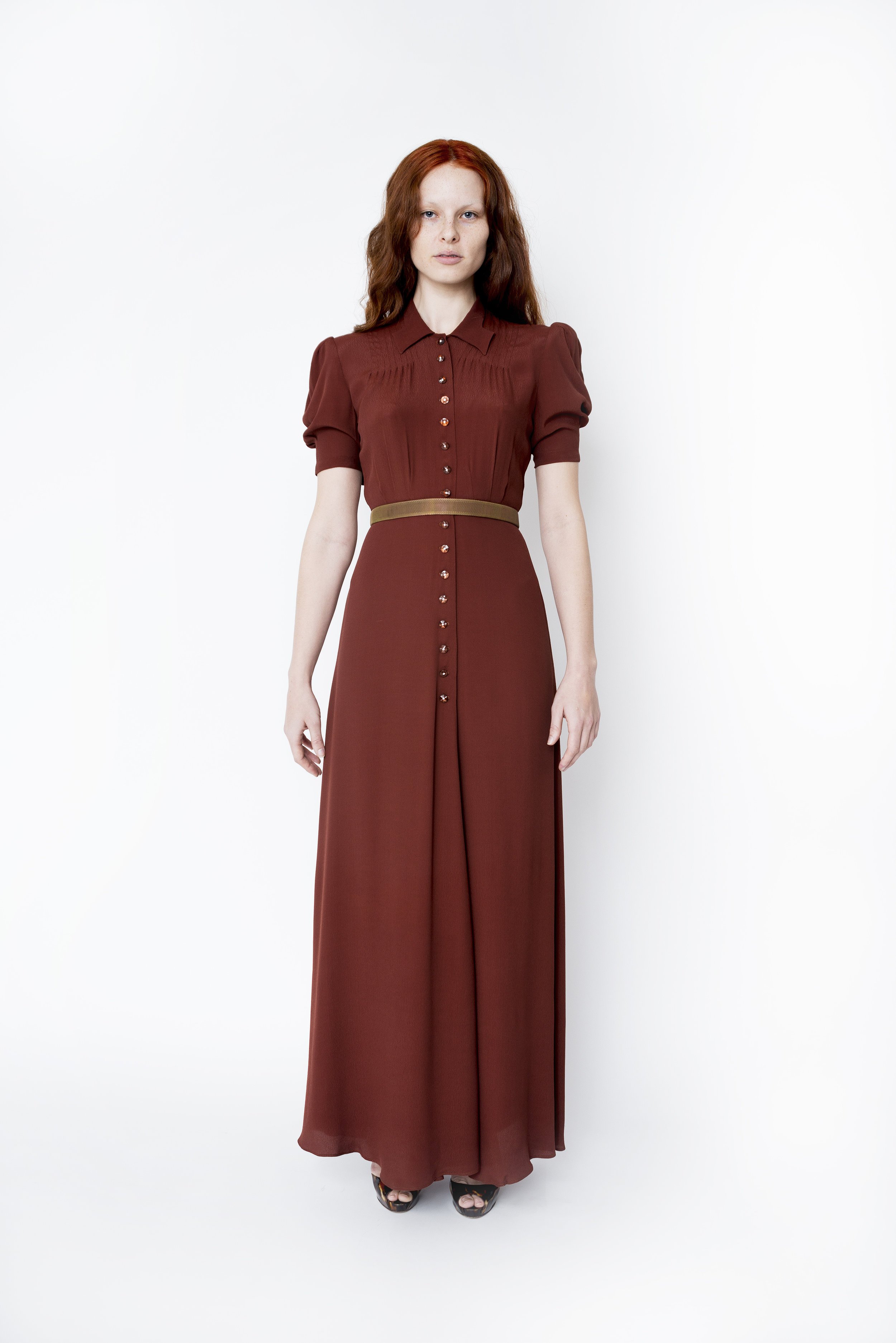 La Valette Crepe Evening Gown