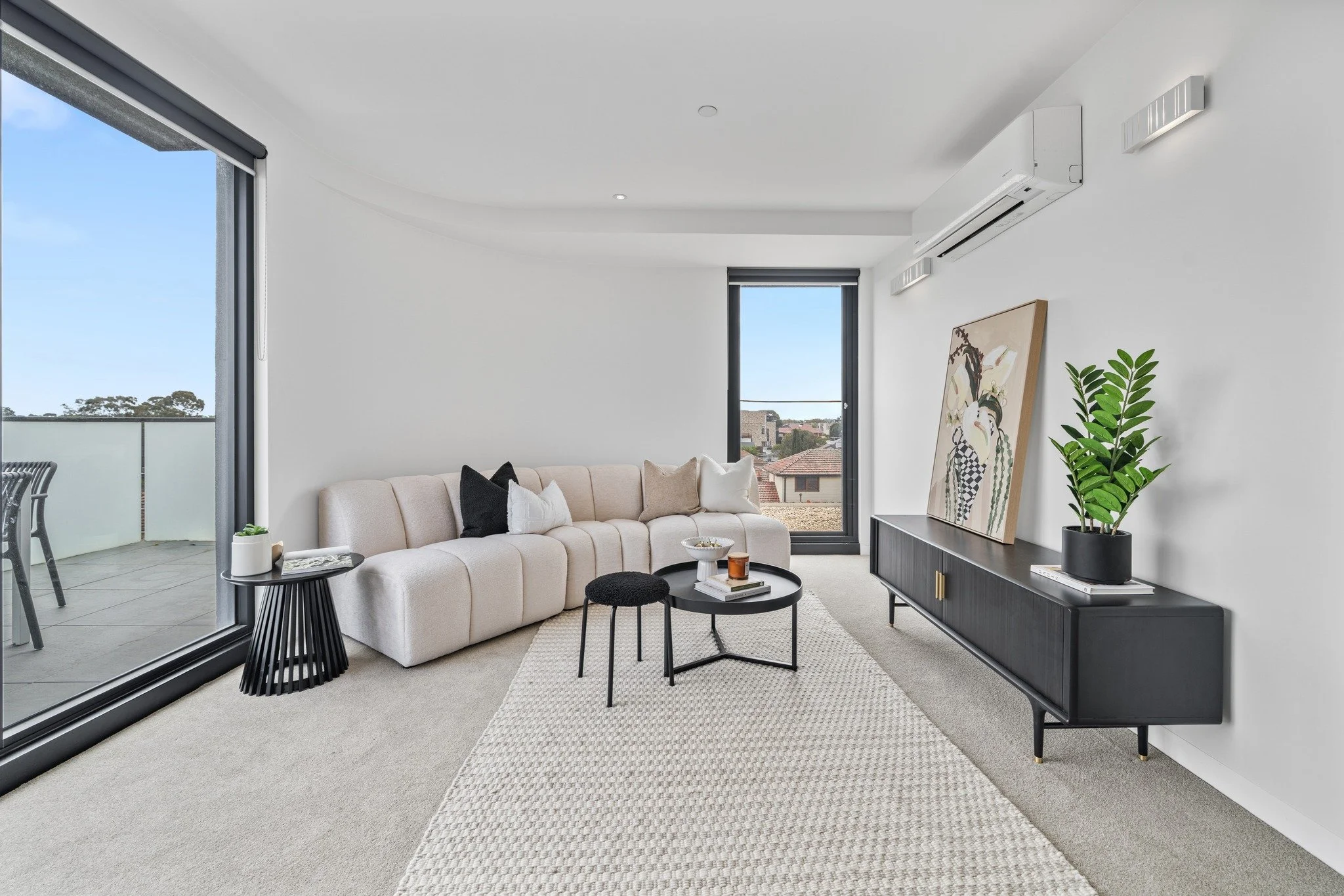 Apartment living at its finest. Styled by us 🖤