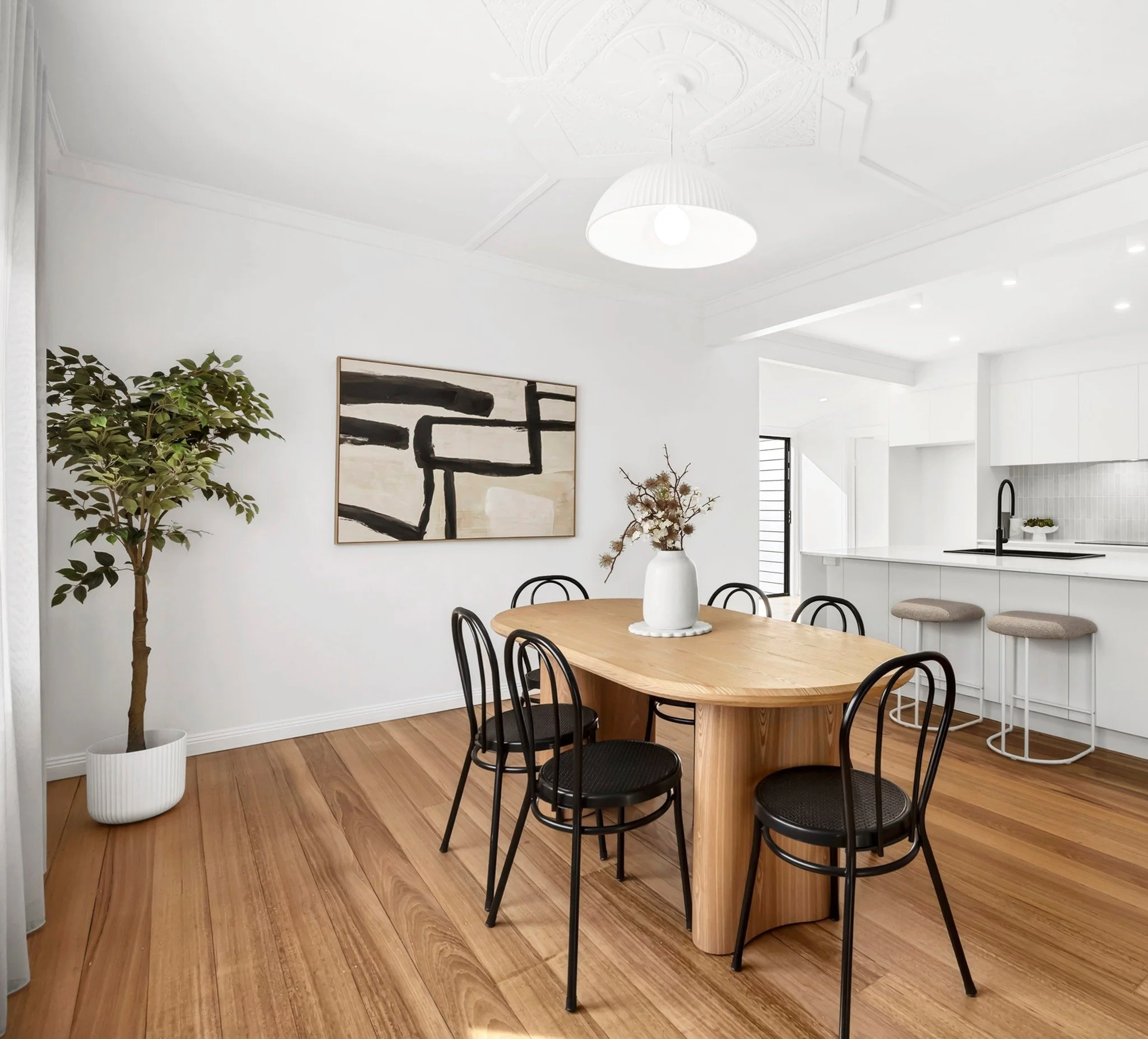This dining table was made for this space 🖤
With just four days from quote to install, we moved quickly sourcing specific pieces that would elevate the home and help it stand out in a competitive market.
A big part of what we do happens behind the s