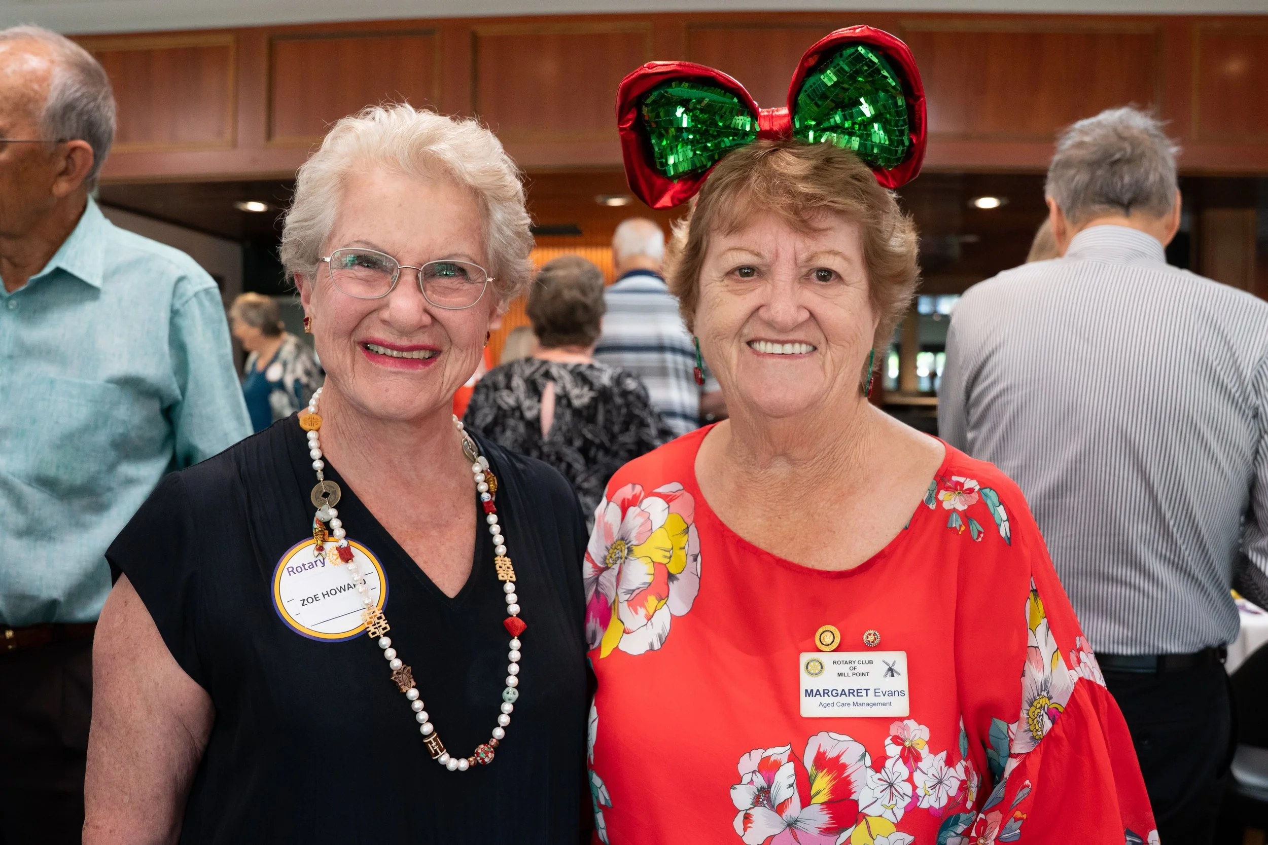 Zoe Howard (friend of the Longshaws) and Margaret Evans (past member)