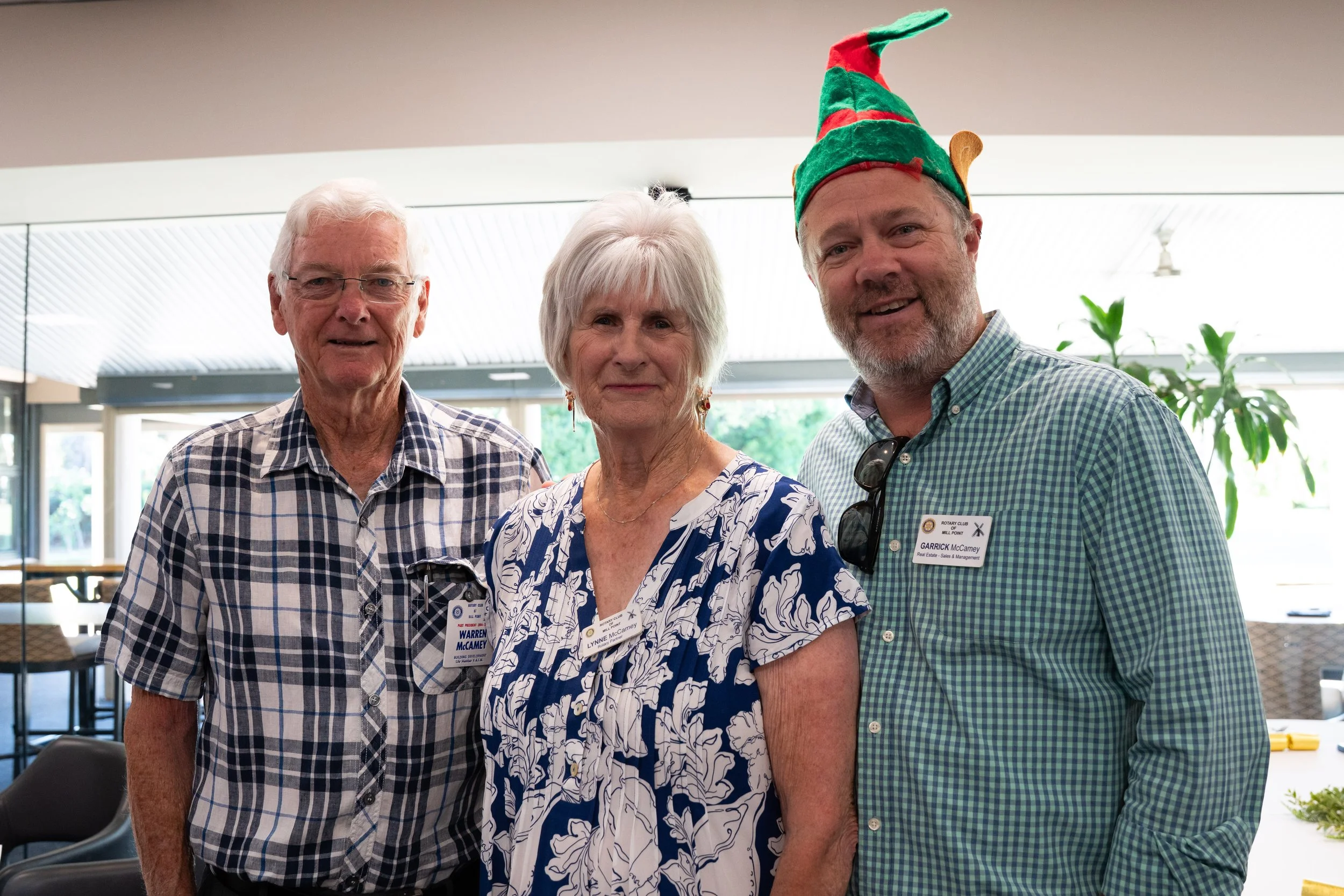 The McCamey clan - Warren, Lynne and Garrick.