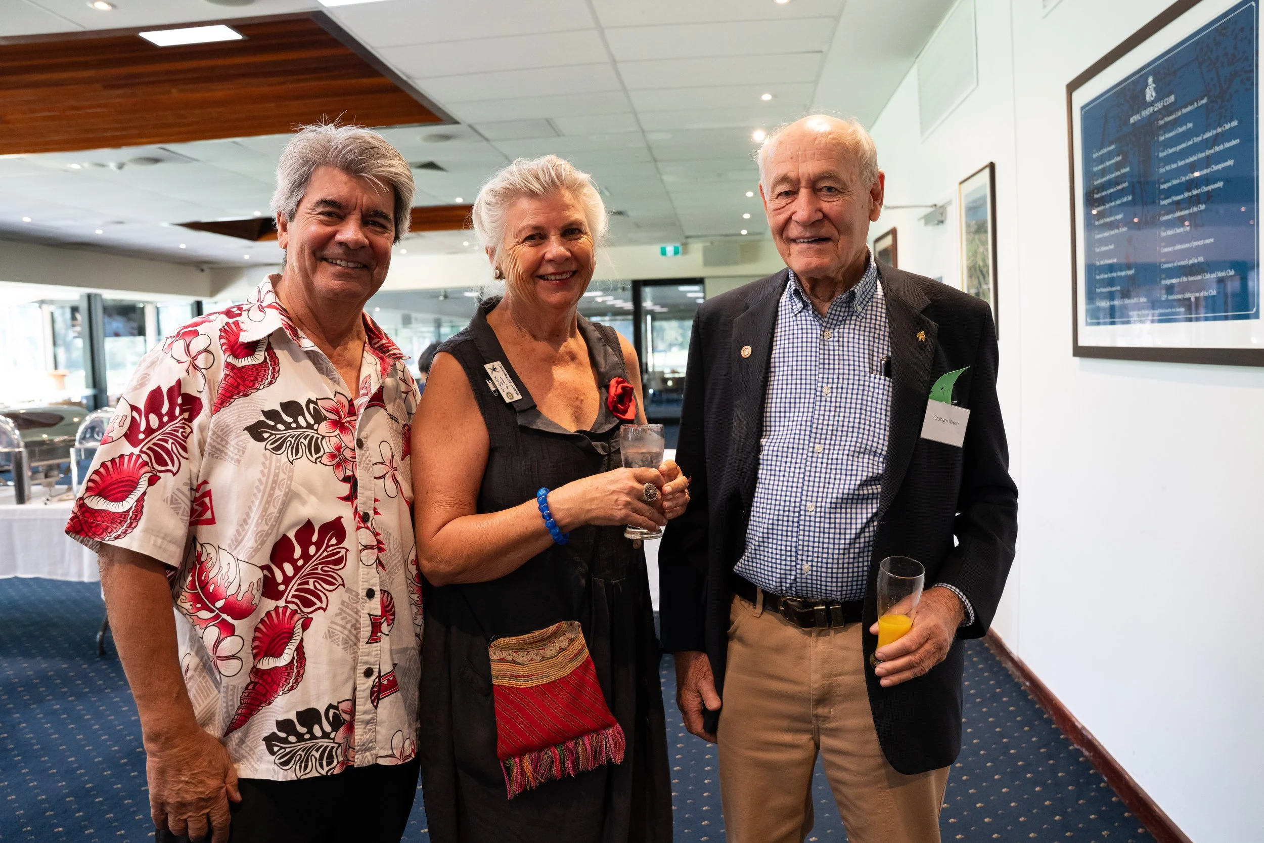 Member Rick and partner Mandy with guest Graham Nixon (PHF)