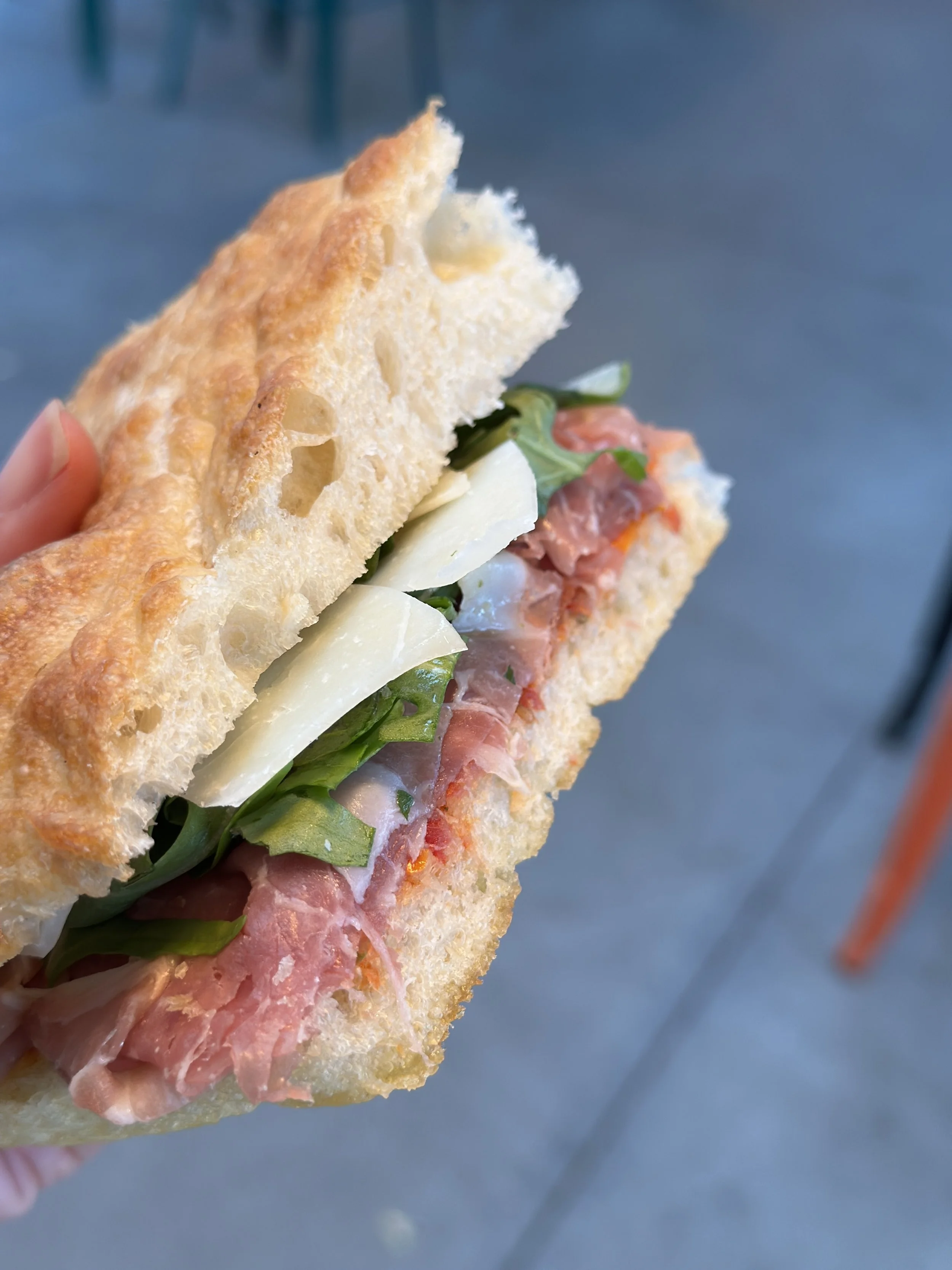 Prosciutto Sandwich on Focaccia