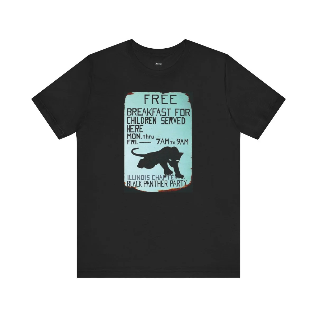 Black Panther Free Lunch Slim Fit Short Sleeve Tee