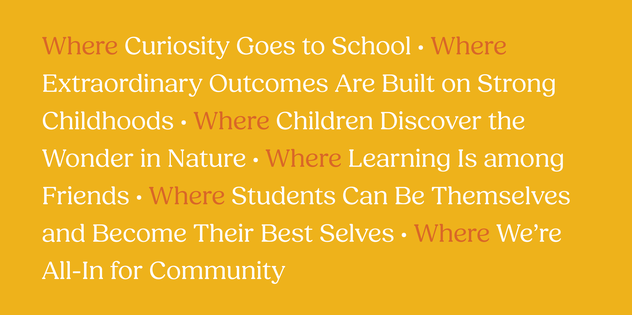Six brand statements for Princeton Friends School.