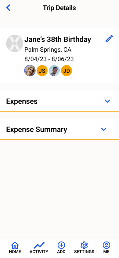 Trip Details with friends, closed expenses.png