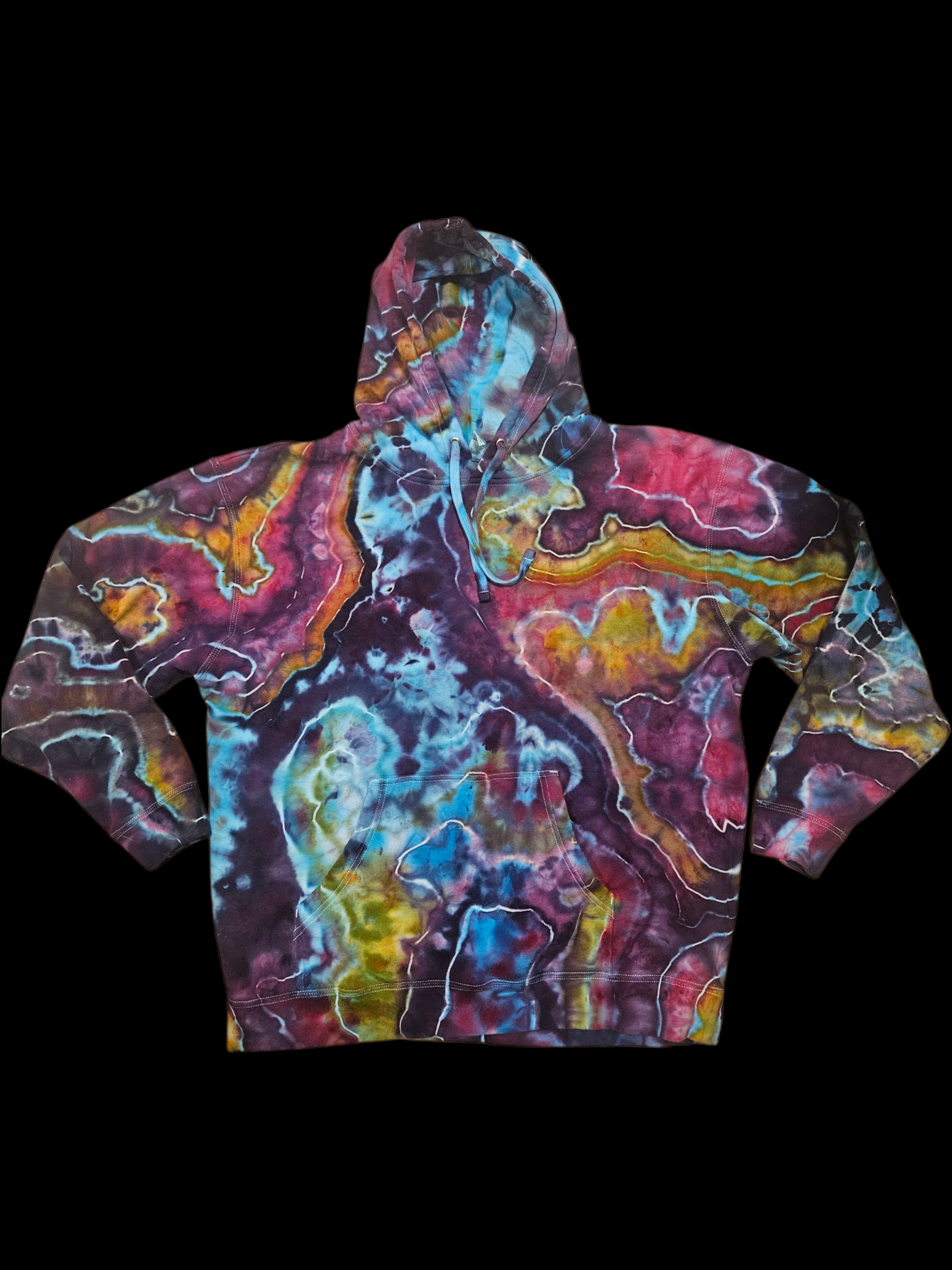 Purple/Blue Geode Tiedye Hoodie Sweatshirt