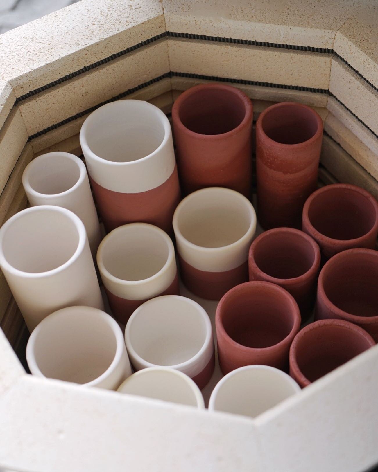 Glazed, packed in tight, and ready to fire. 🔥

I don&rsquo;t have much experience with these glazes so I&rsquo;m a little nervous with this firing. I just hope the glazes don&rsquo;t run onto the kiln shelves. 🤞🏽😬