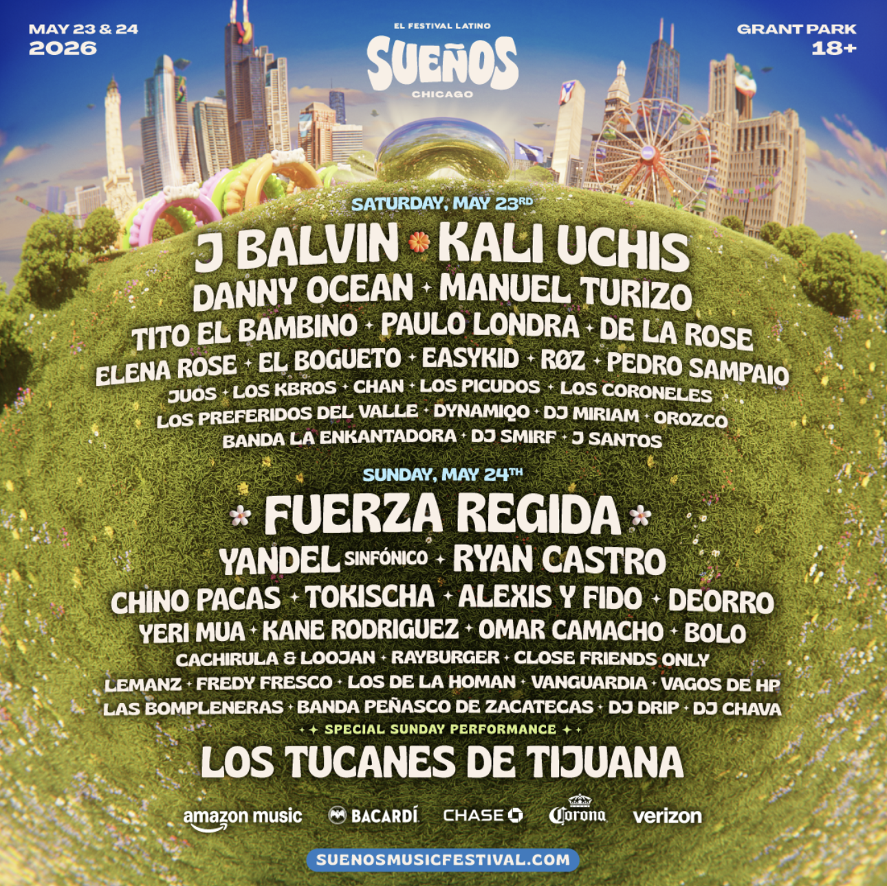 Fuerza Regida, Kali Uchis, J Balvin &amp; More To Headline Sueños Music Festival 2026