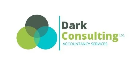 Logo for Dark Consulting Ltd. Accountancy Services featuring overlapping circles in dark green, light green, and turquoise with text.