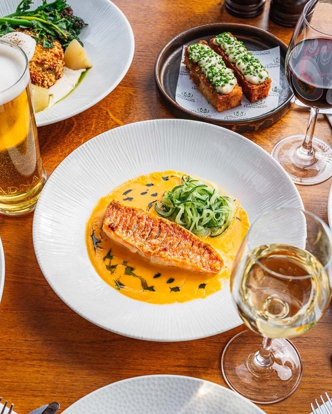 We're hosting an evening dedicated to fish and seafood this Thursday.  Join us for lemon sole, mackerel tartare and roast skrei cod.

Thursday 26 March | 6.30pm | Seven courses | &pound;70 with optional wine flight

Book in at threehorseshoesmadingle