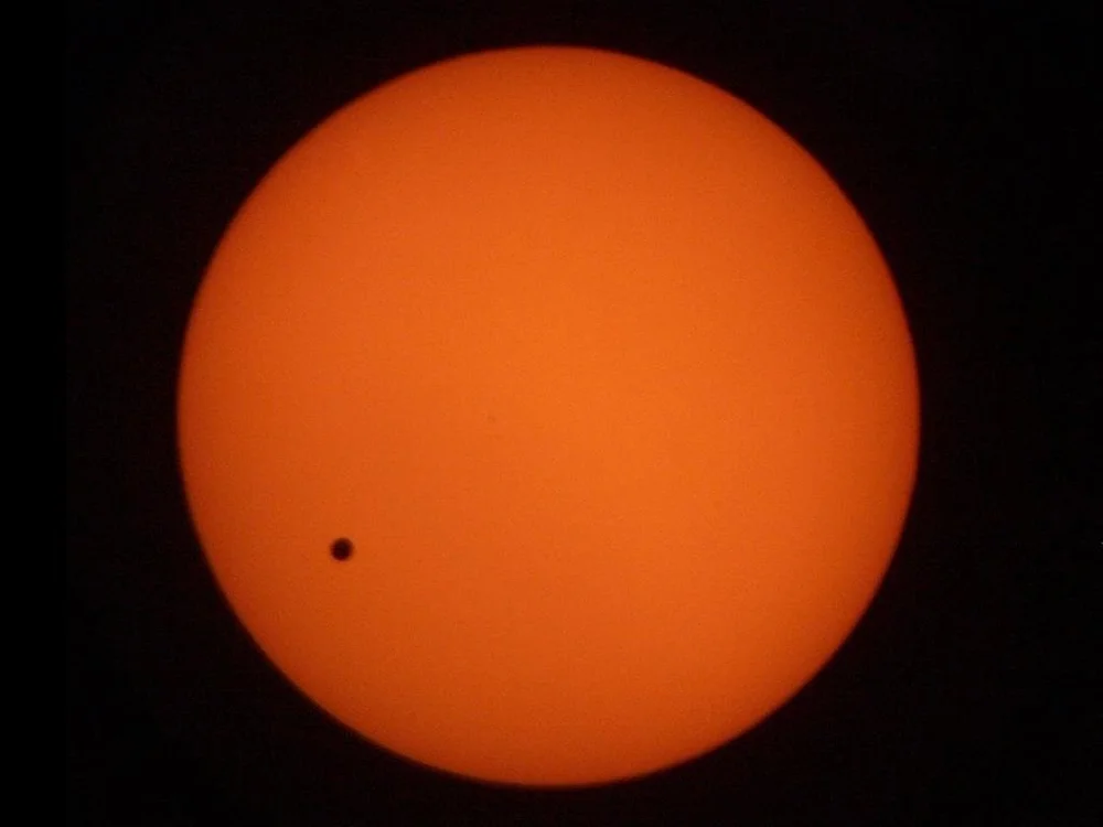 The Transit of Venus across the sun