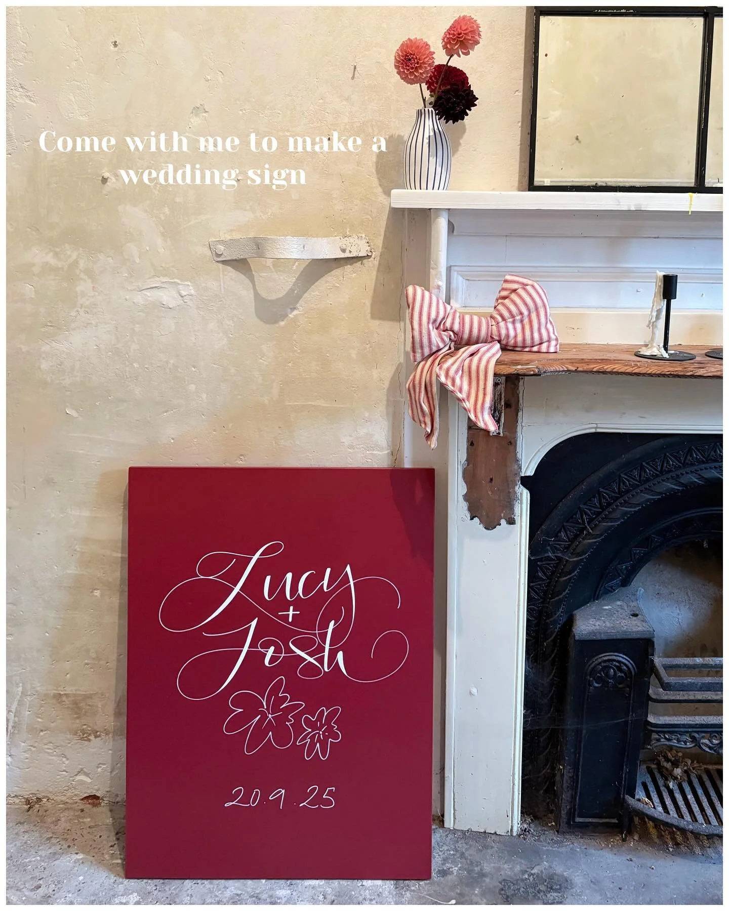Come and make a wedding sign with me. From design to choosing the perfect paint colour. Then writing up the board followed by lots of coats and tweaks and a floral flourish. I adore making signs as it is always fun writing on a giant canvas and the r