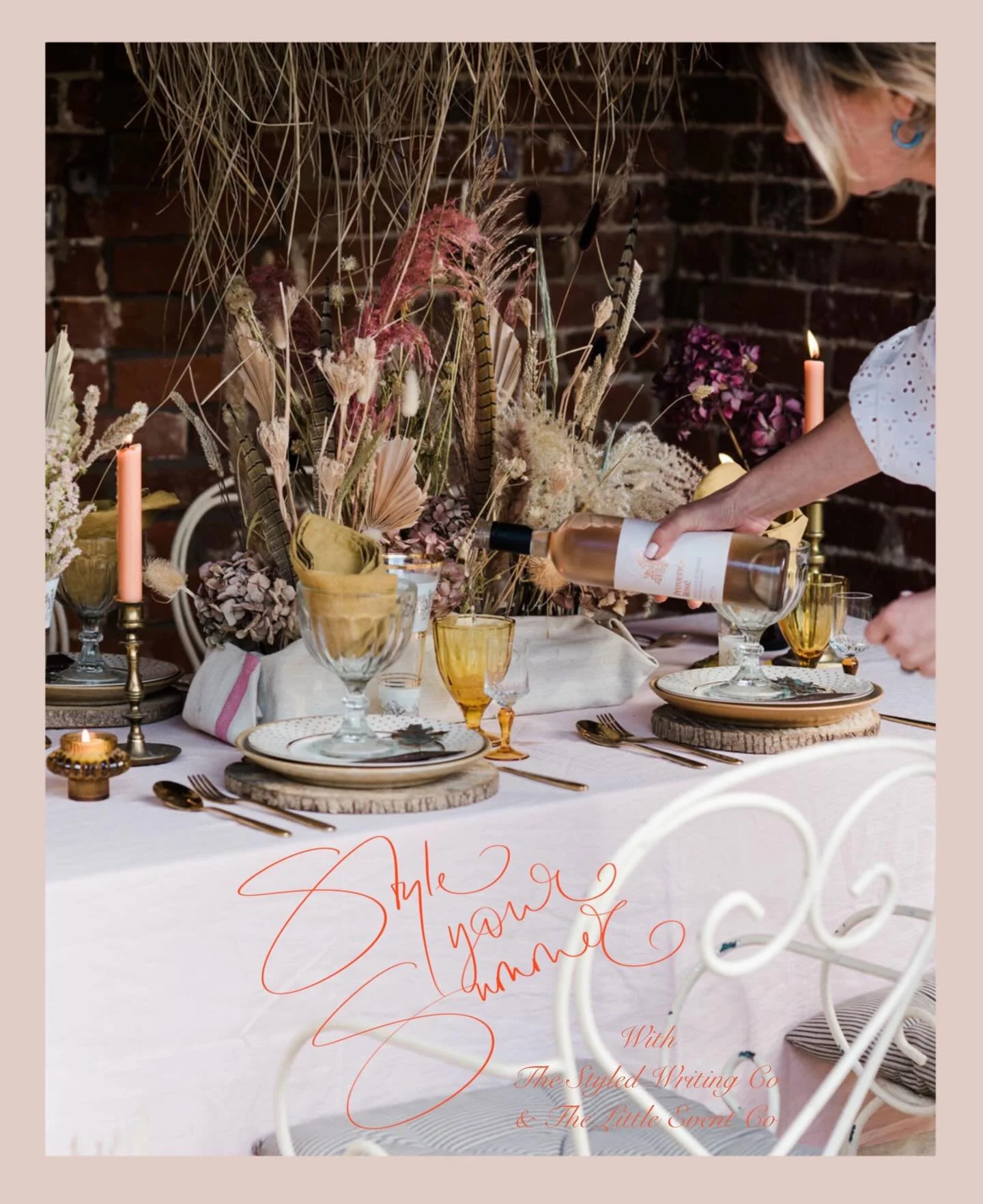 🌸 STLYE YOUR SUMMER 🌸 with @jem_sawyer &amp; @thestyledwritingco 
This glorious sunshine is making us dream of summer hosting, long lunches with friends, gathering family for feasting under stars, creating beautiful tables abundant with seasonal fl