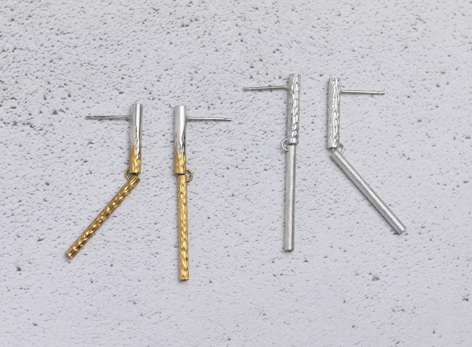 gold+plate+and+silver+textured+earrings.jpg