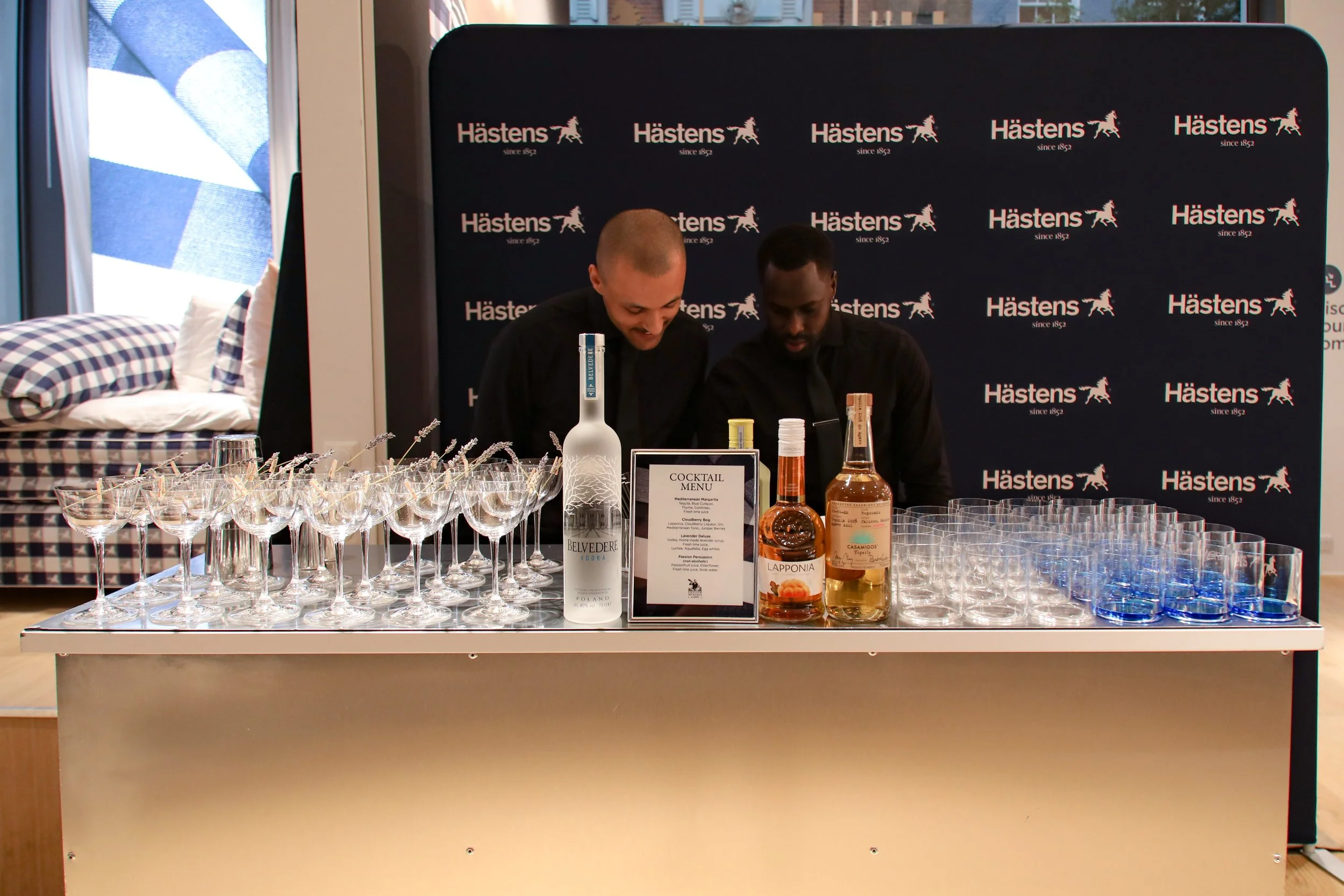 Bespoke cocktail bar for corporate events creating premium brand experience at executive gathering.