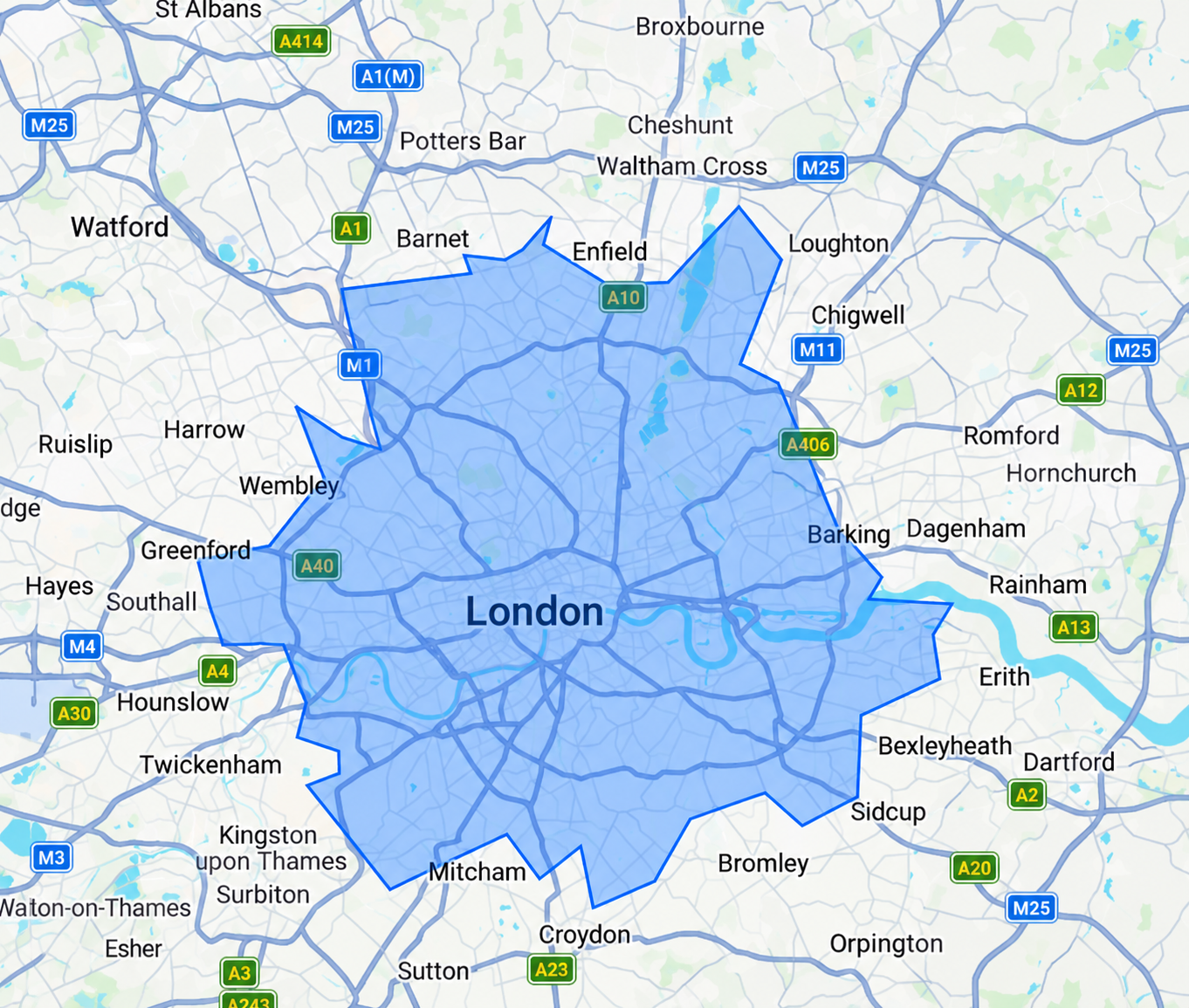 Private Mixologist - Service Areas Map