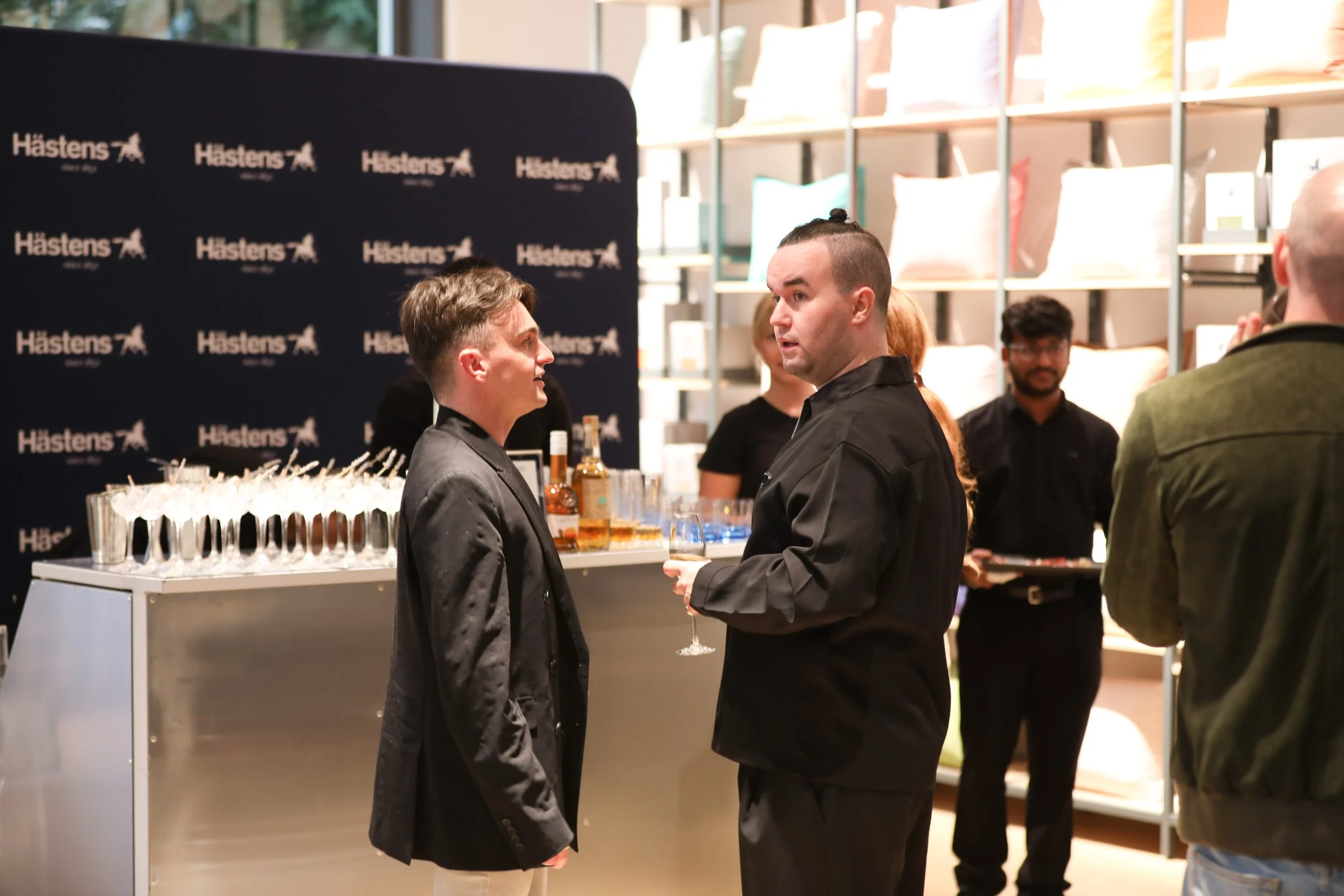 Cocktail bar for corporate events creating natural networking and guest interaction.
