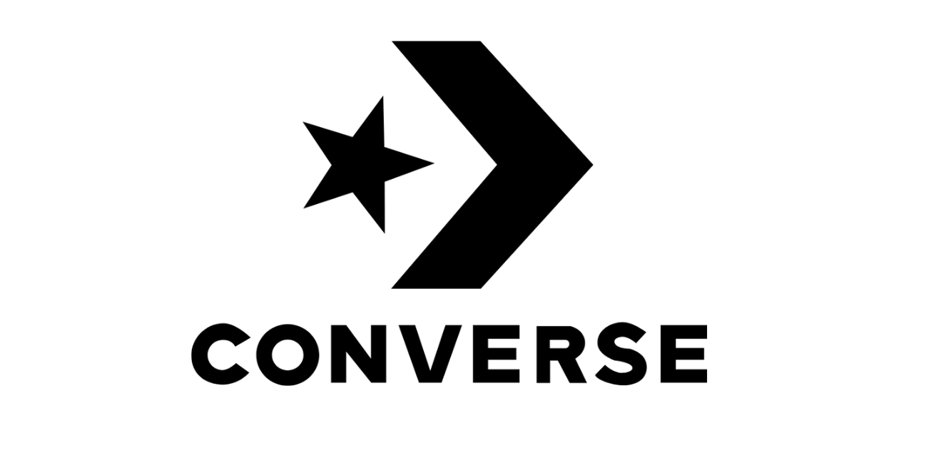 Black Converse logo with star and chevron