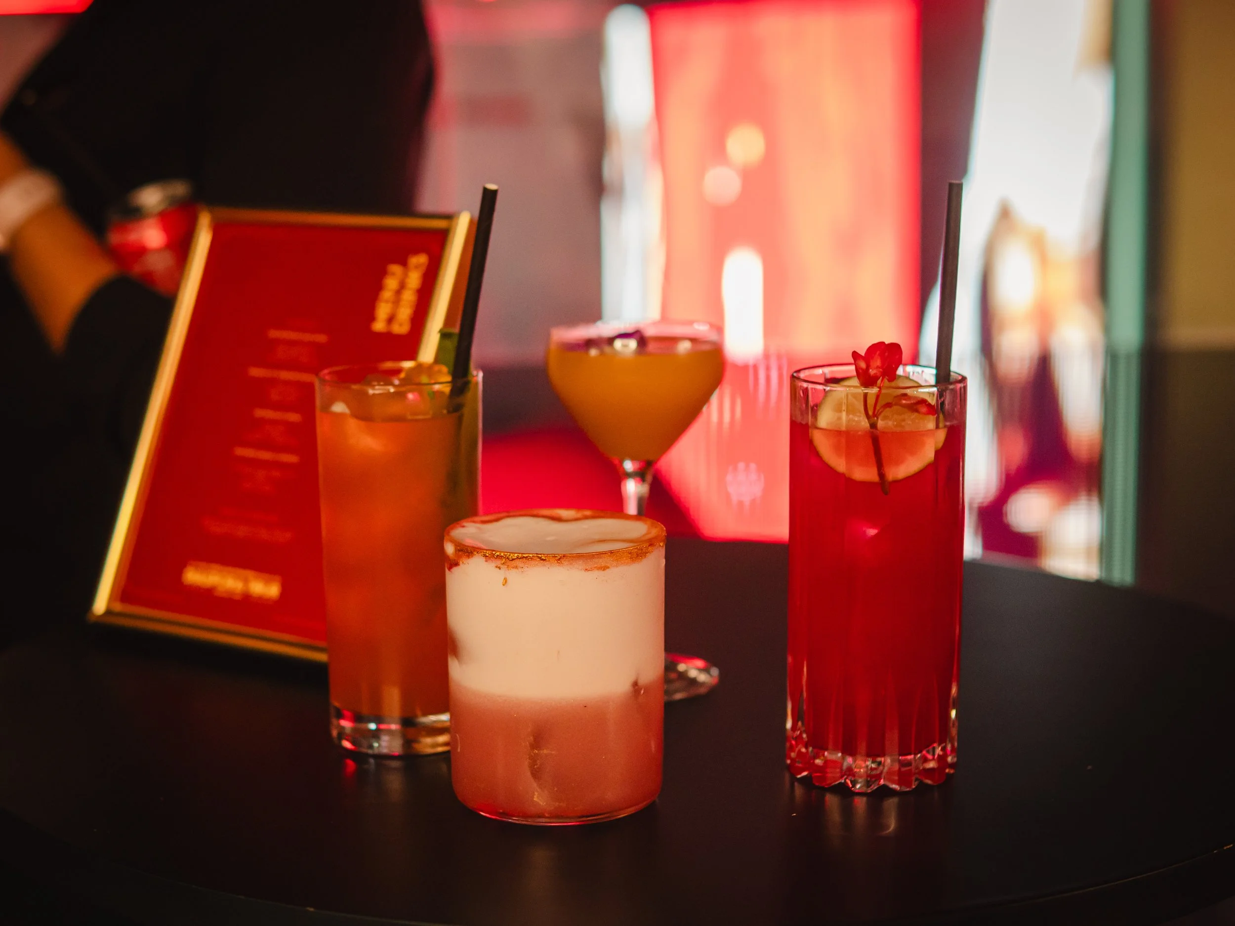 Personalised cocktail bar hire for weddings with custom menu and signature drinks.