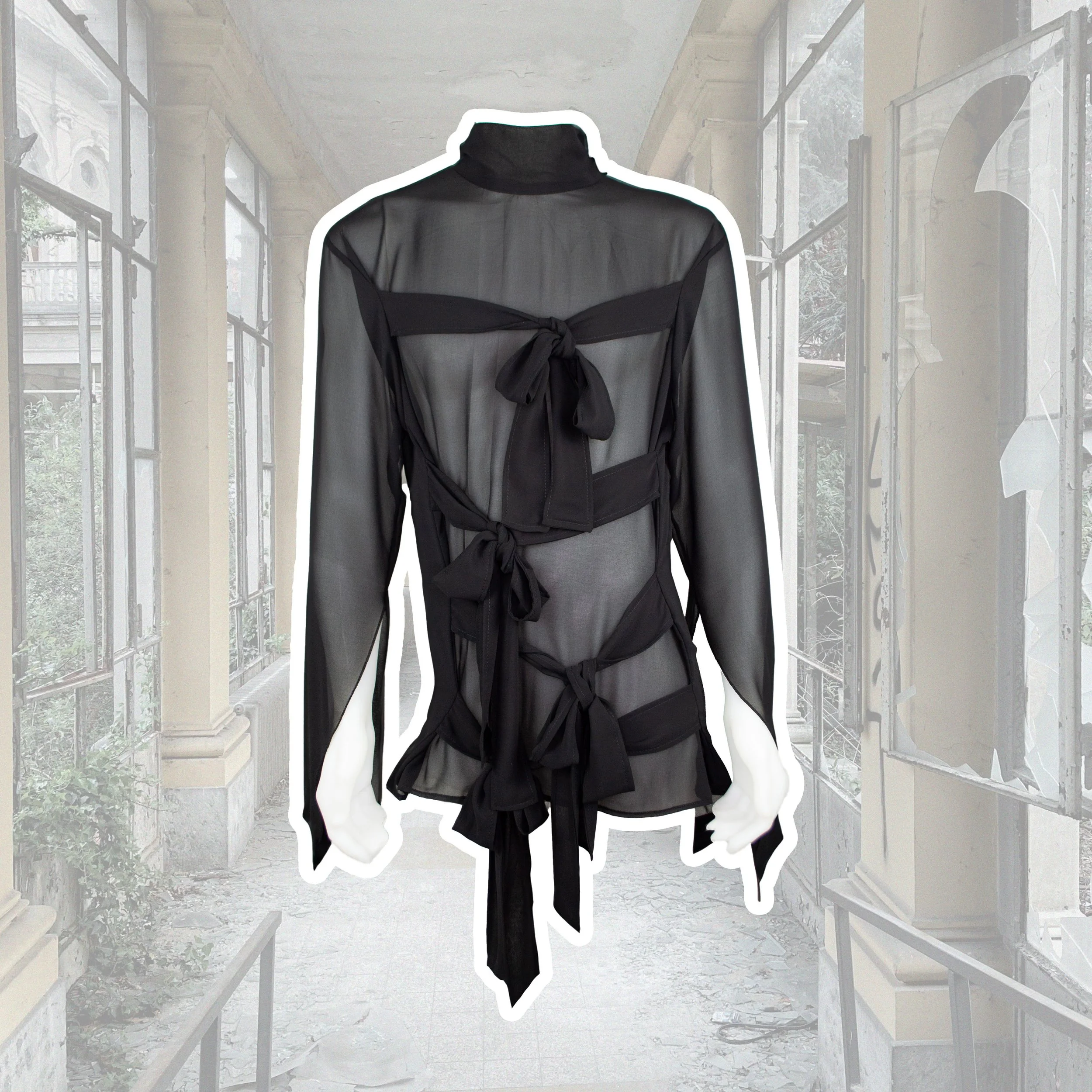 "Non Lasciarmi Solo" Sheer Shirt