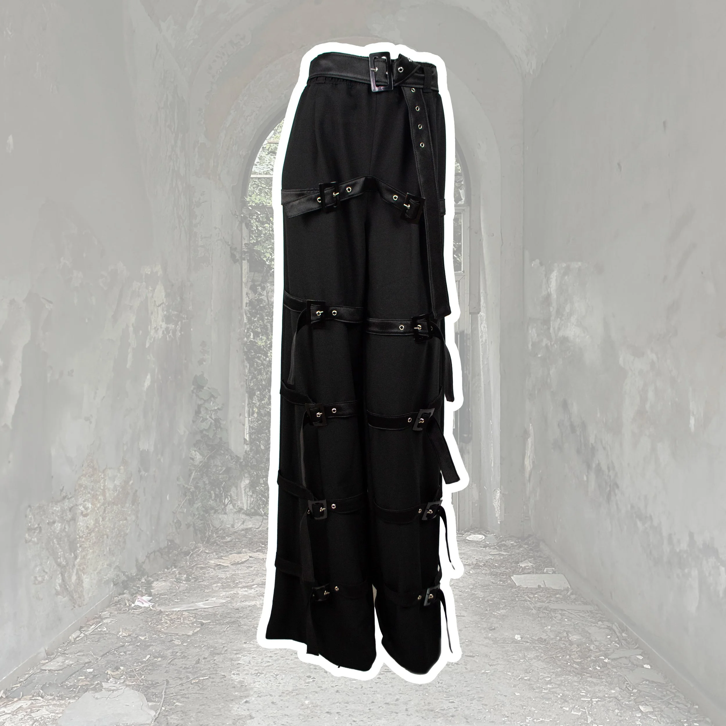 "Necrotic Mind" Palazzo Trousers