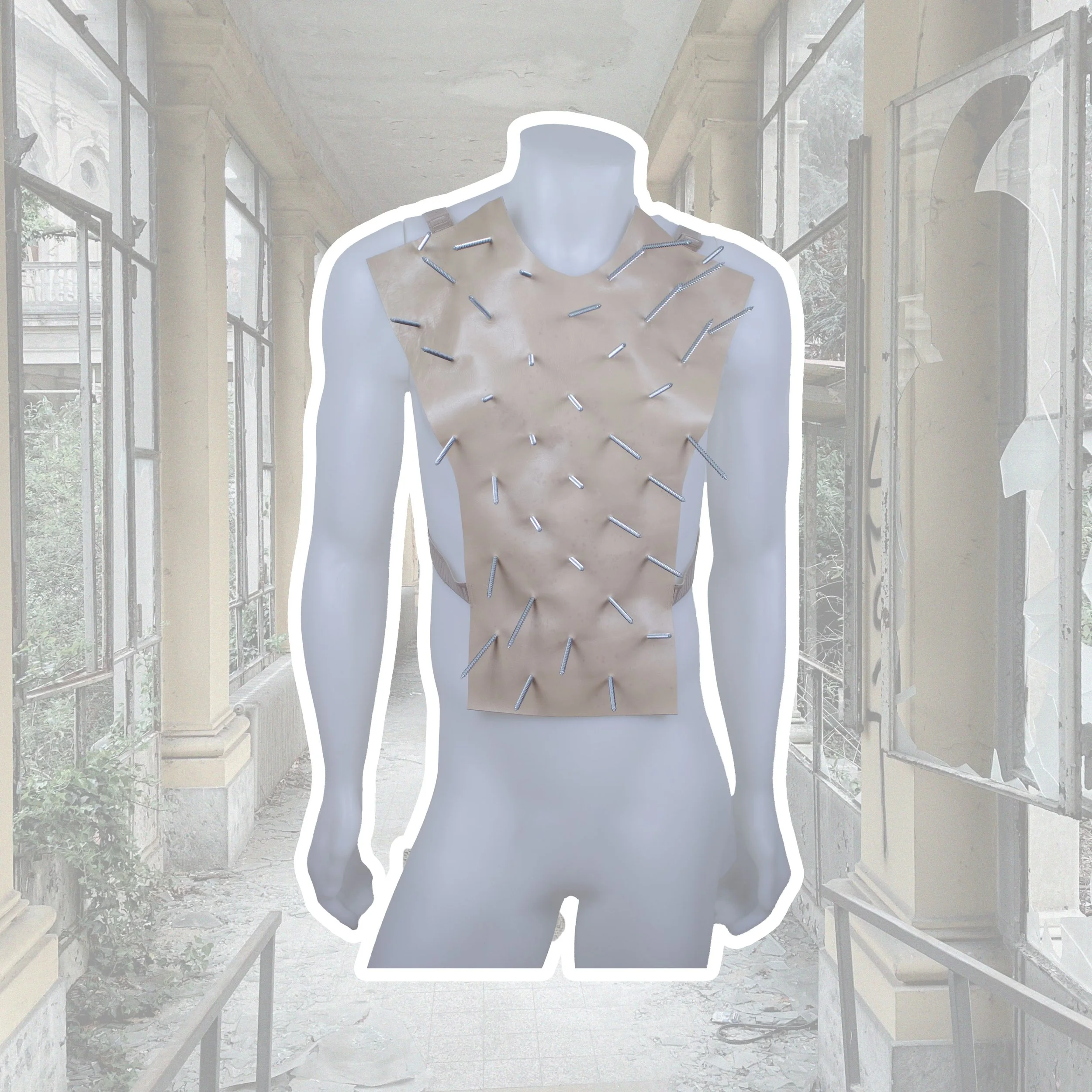 "Screw Me" Leather* Top